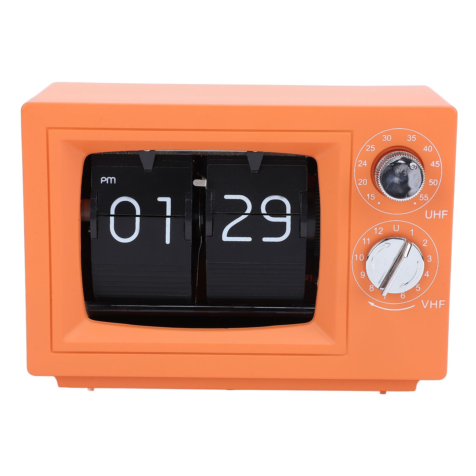 Flip Clock Retro TV Shape Mechanical Battery Operated Reminder Function Page view 3