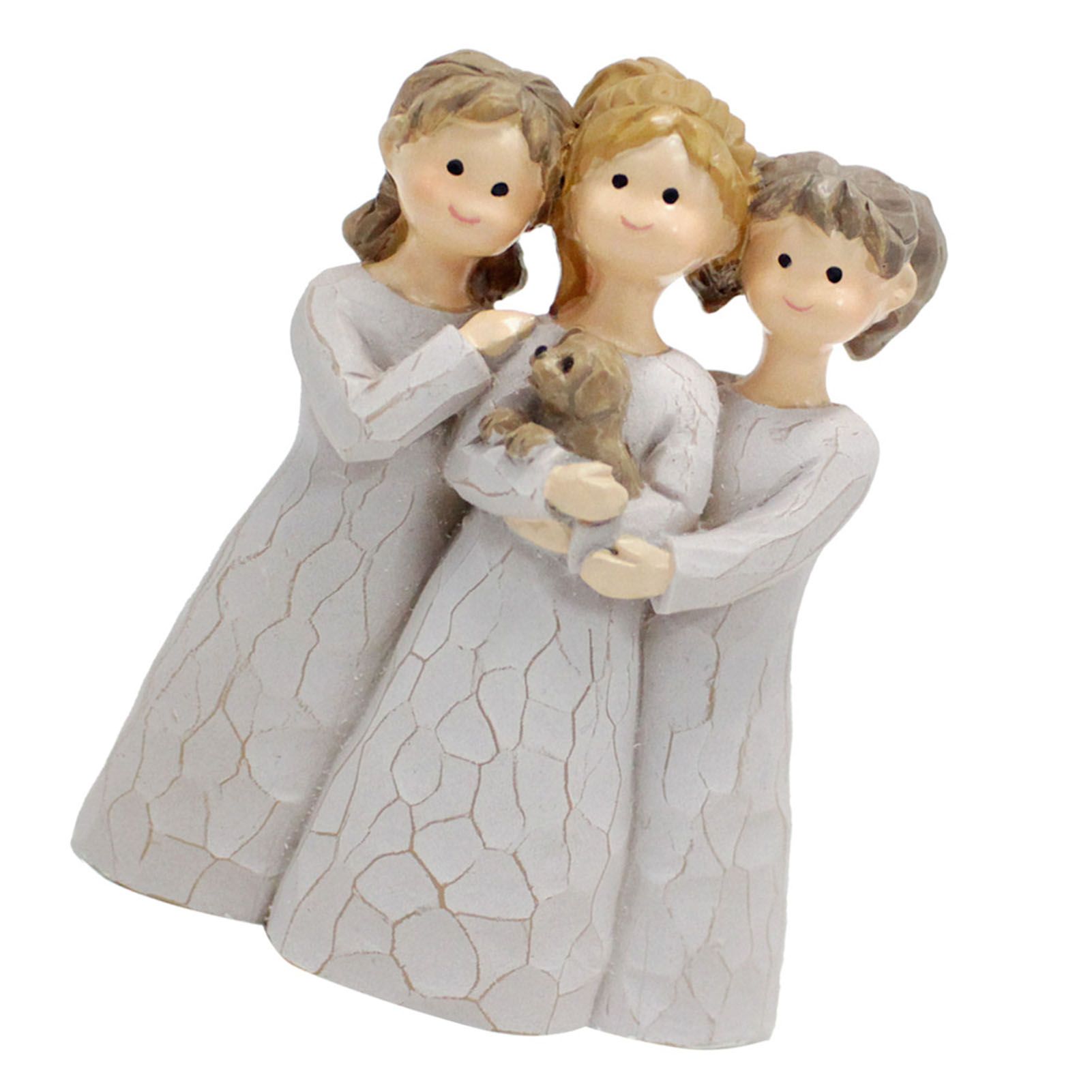 Angel Sisters Figurine Memorial Friendship Resin Decorative 3 Girl Angel view 6