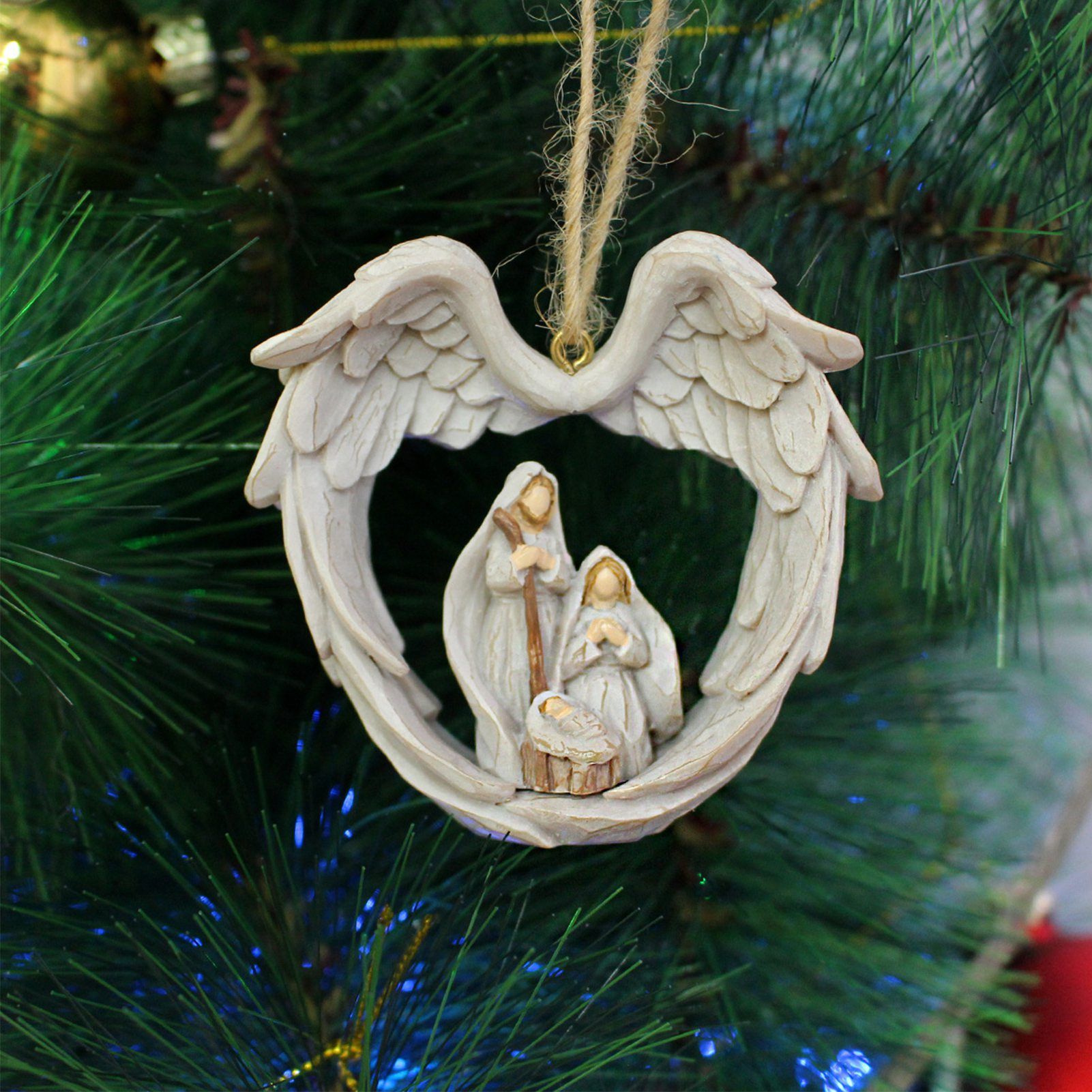 Wings Decor Christmas Hanging Ornament Synthetic Resin Handmade Exquisite view 9