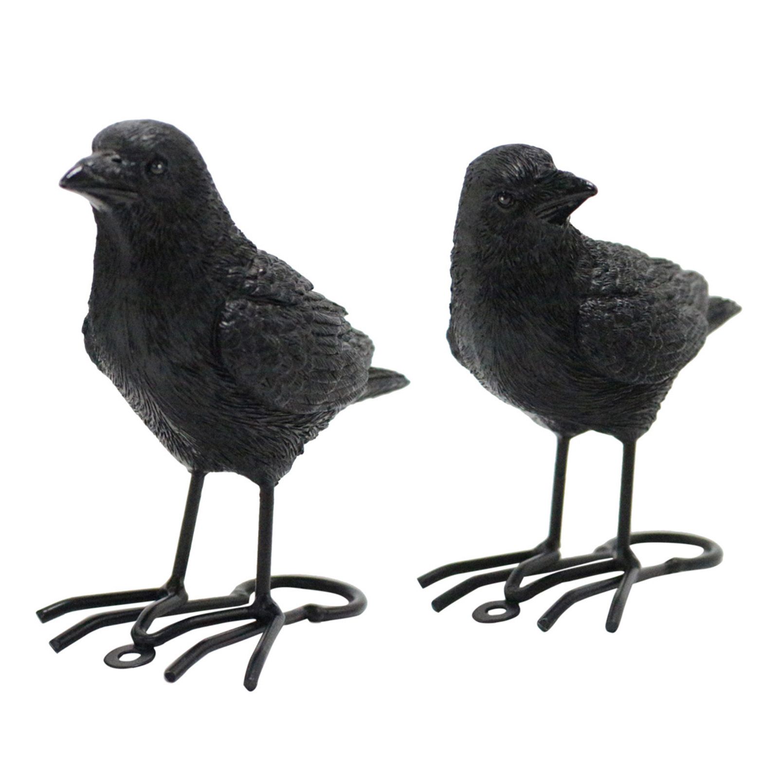 1 Pair Simulation Crow Ornament Innovative Festival Home Garden Animal — image 1