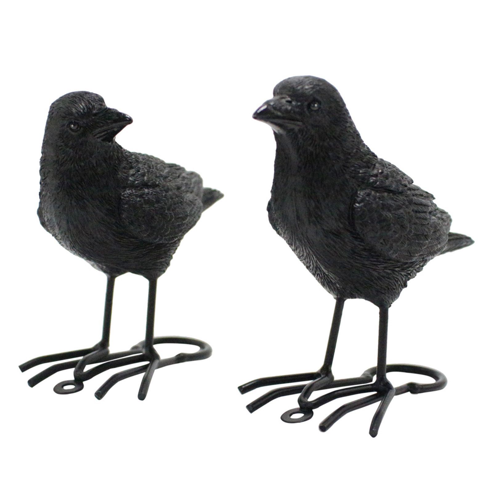 1 Pair Simulation Crow Ornament Innovative Festival Home Garden Animal view 2