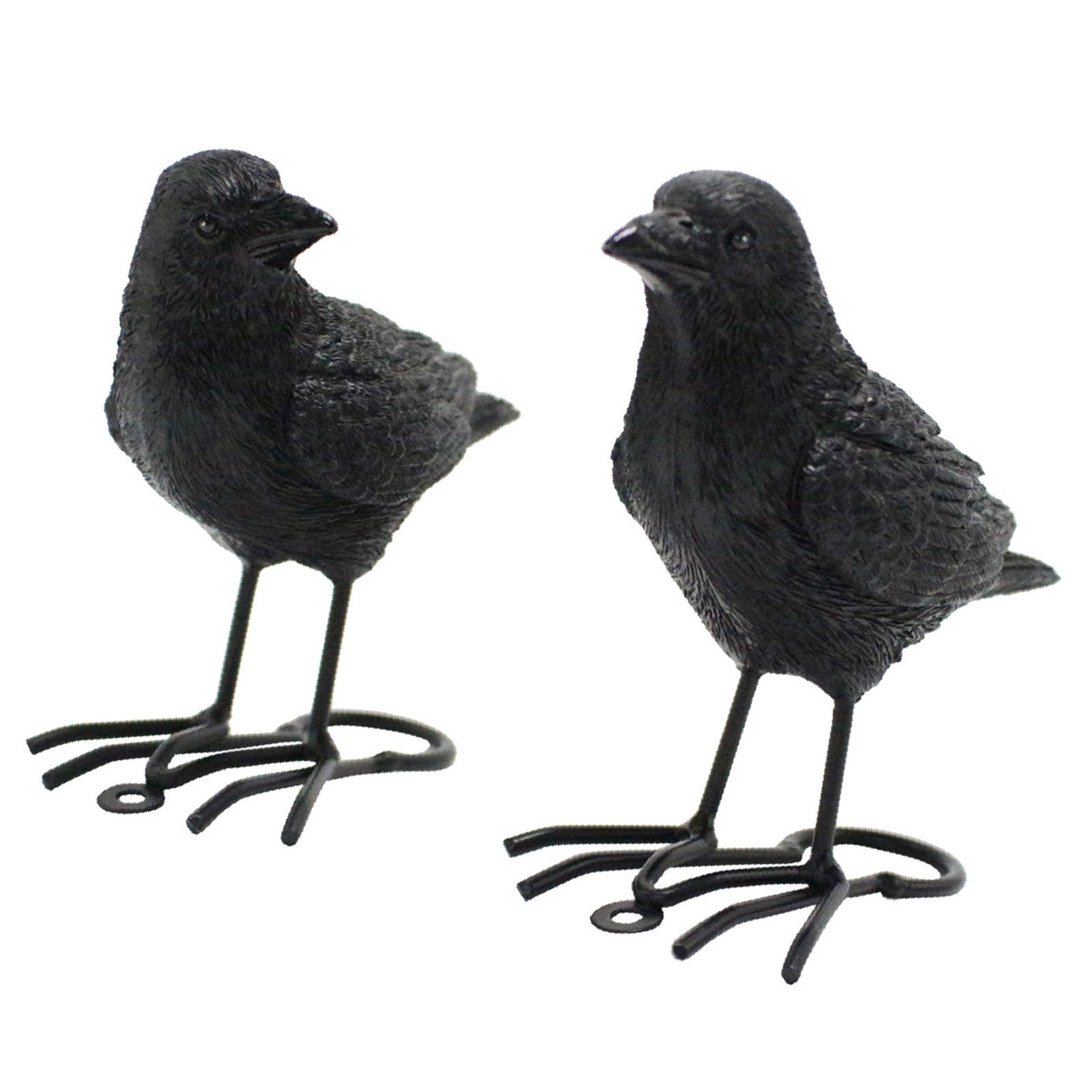 1 Pair Simulation Crow Ornament Innovative Festival Home Garden Animal view 3
