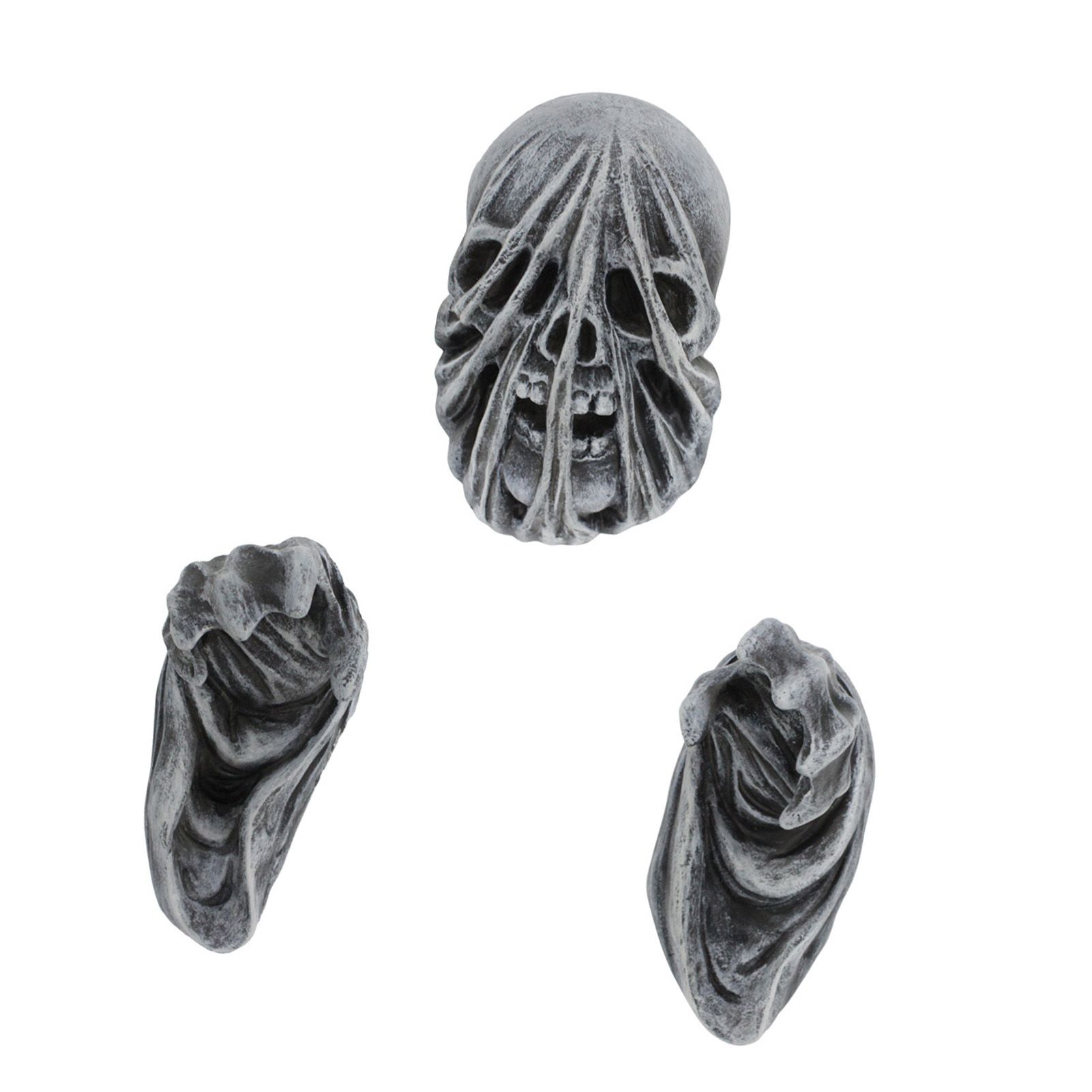 Horror Skull Ghost Hand Statues Wall Mounted Resin Skeleton Sculpture for — image 1