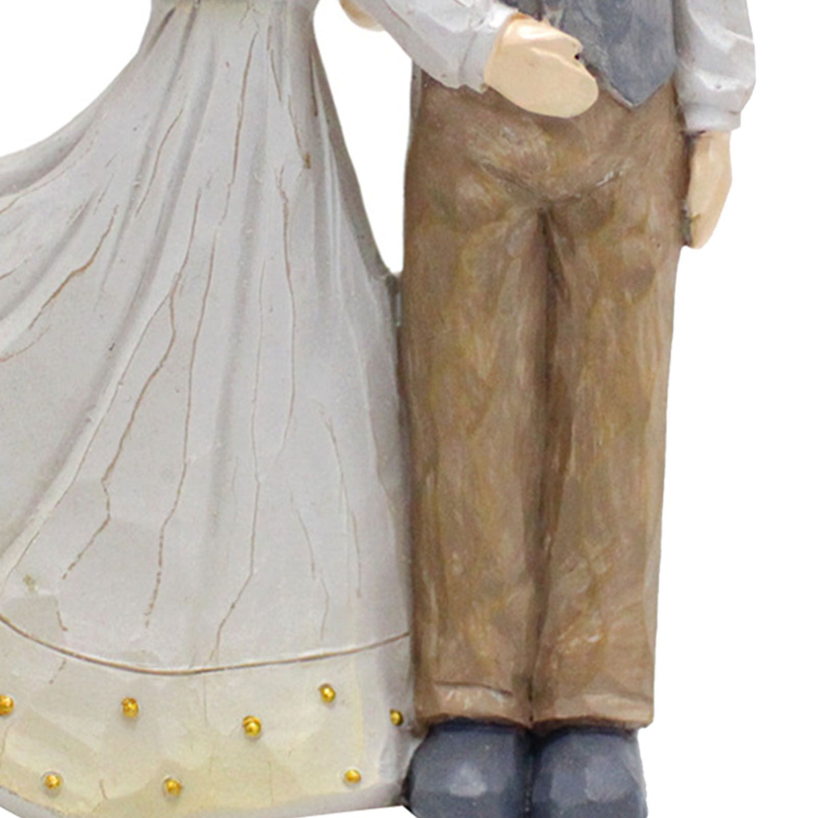 Couple Sculptures Resin Decorative European Style Faceless Romantic Wedding view 2