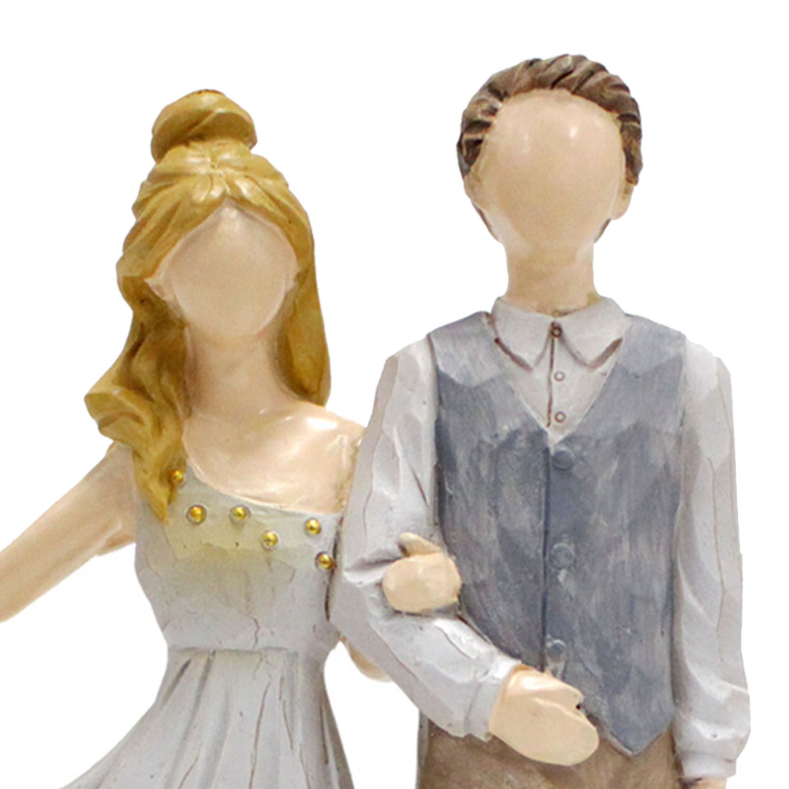 Couple Sculptures Resin Decorative European Style Faceless Romantic Wedding view 5