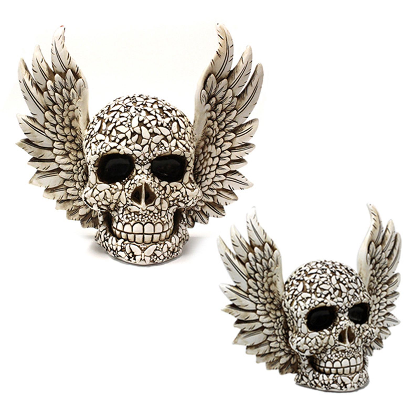 Wings Skull Statue Decoration Innovative Resin Home Desktop Ghost Head view 6