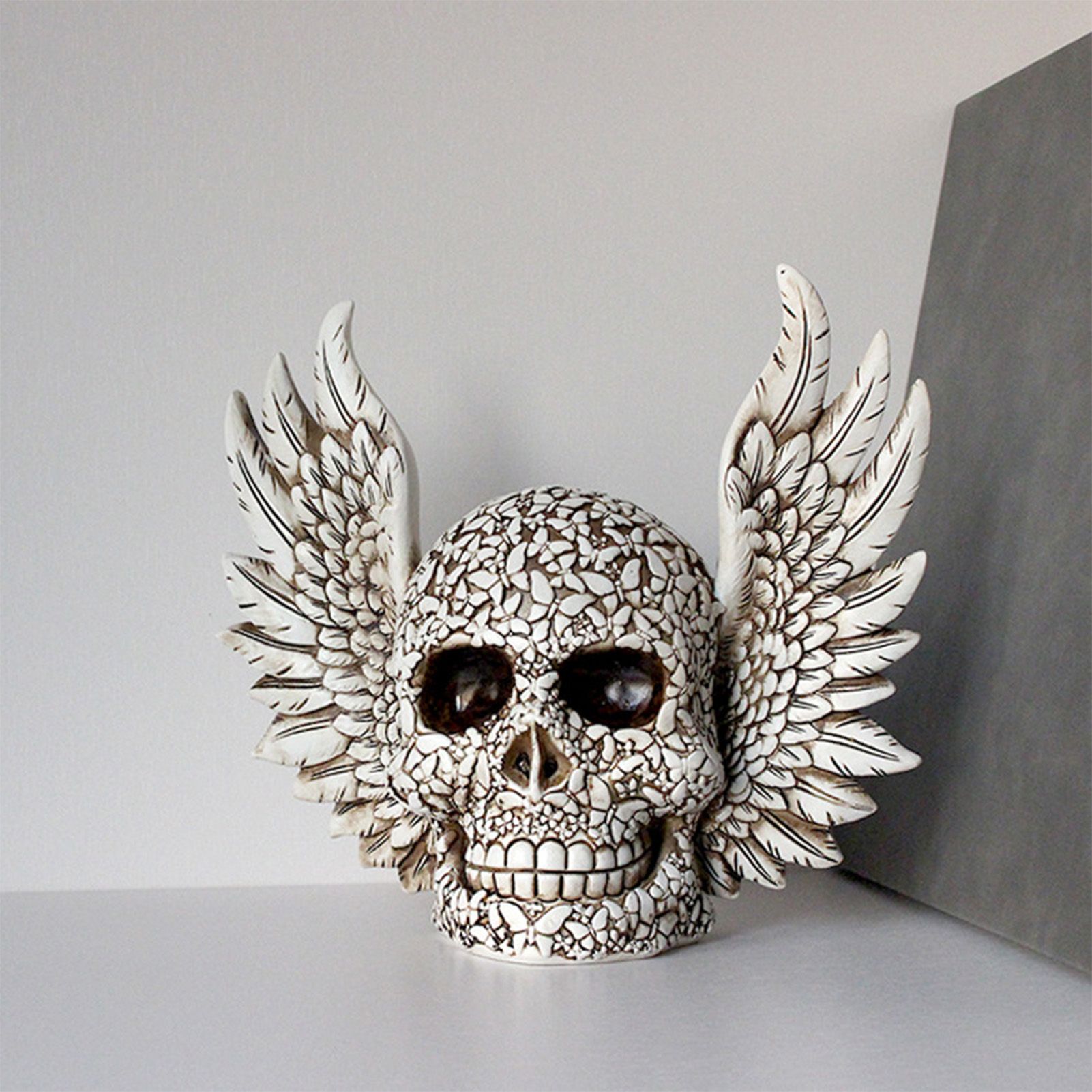 Wings Skull Statue Decoration Innovative Resin Home Desktop Ghost Head view 7