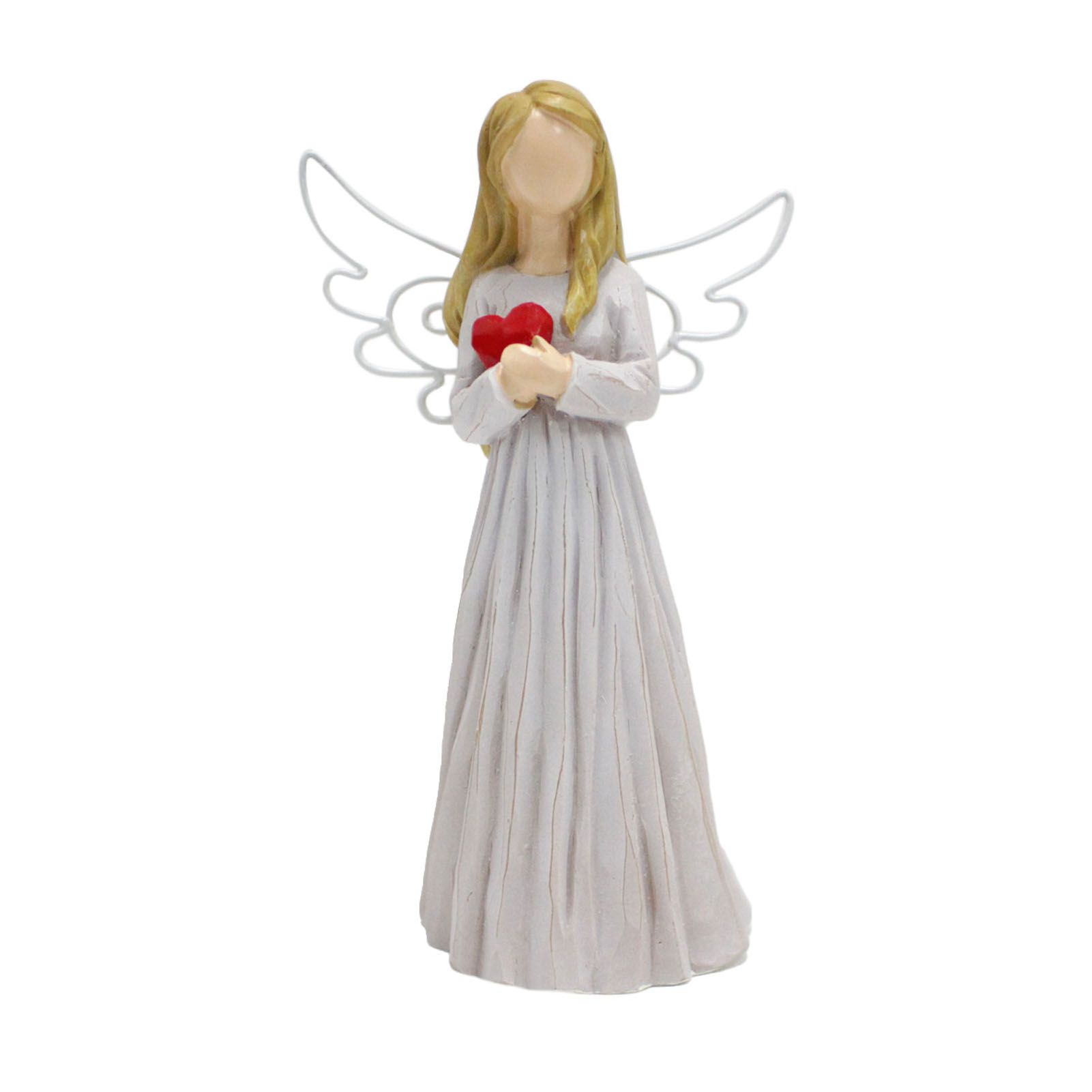 Angel Statue Exquisite Resin Faceless Heart Angel Figurine Ornament Craft for view 3