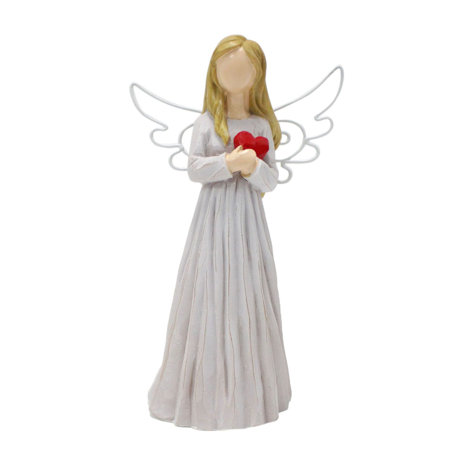 Angel Statue Exquisite Resin Faceless Heart Angel Figurine Ornament Craft for view 4