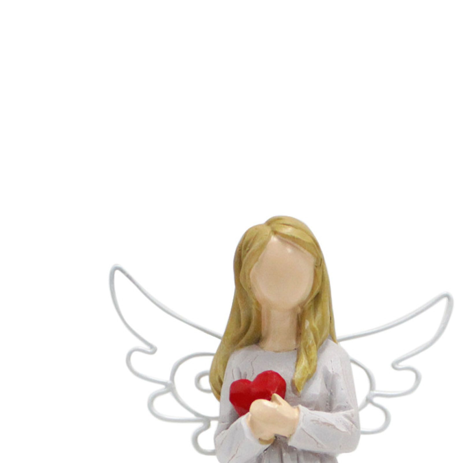 Angel Statue Exquisite Resin Faceless Heart Angel Figurine Ornament Craft for view 7