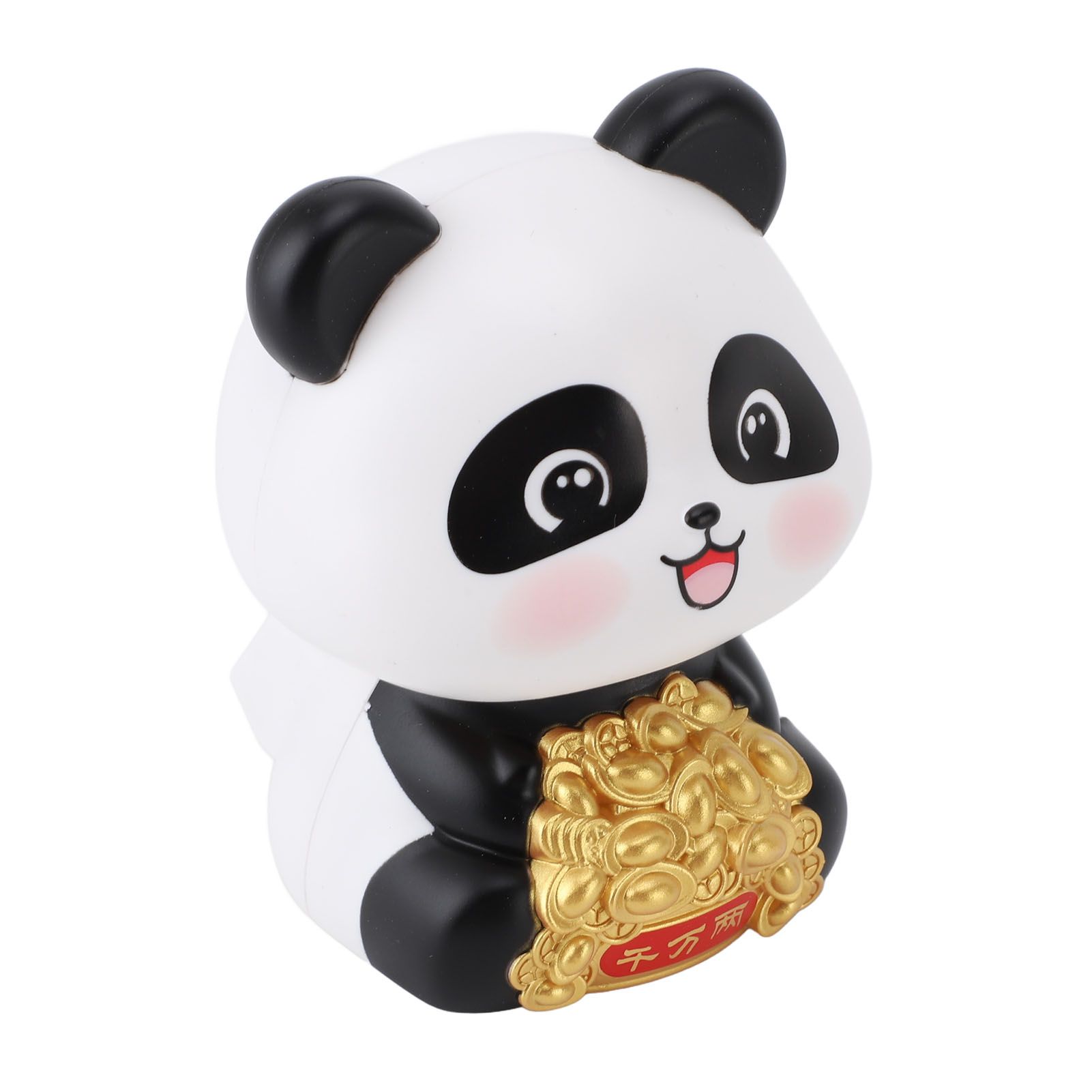 Solar Powered Panda Statue Ornament for Luck and Fortune Solar Nodding Panda view 4