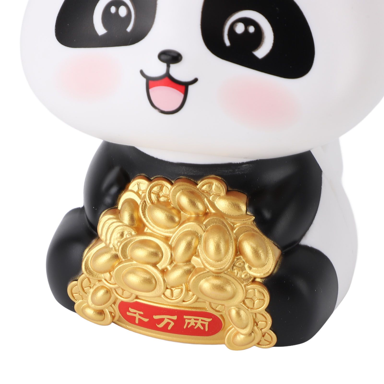 Solar Powered Panda Statue Ornament for Luck and Fortune Solar Nodding Panda view 5
