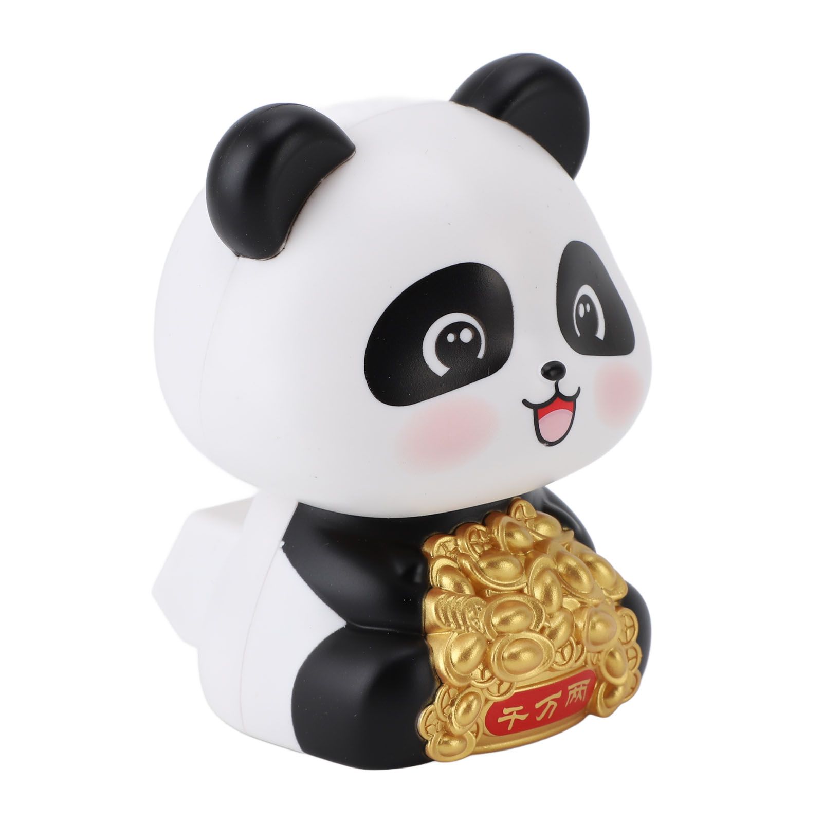 Solar Powered Panda Statue Ornament for Luck and Fortune Solar Nodding Panda view 6