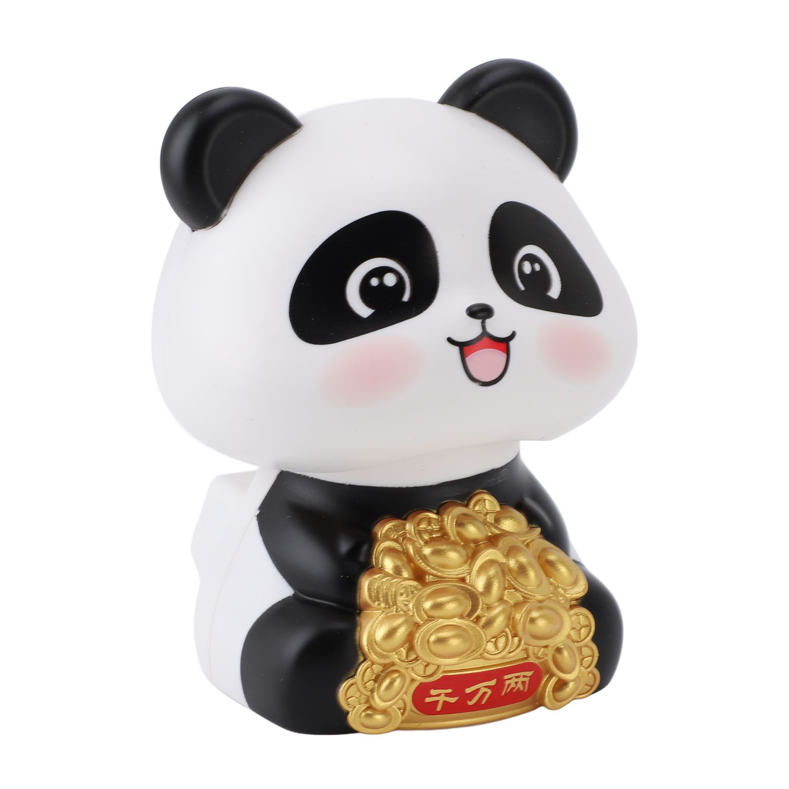 Solar Powered Panda Statue Ornament for Luck and Fortune Solar Nodding Panda view 8