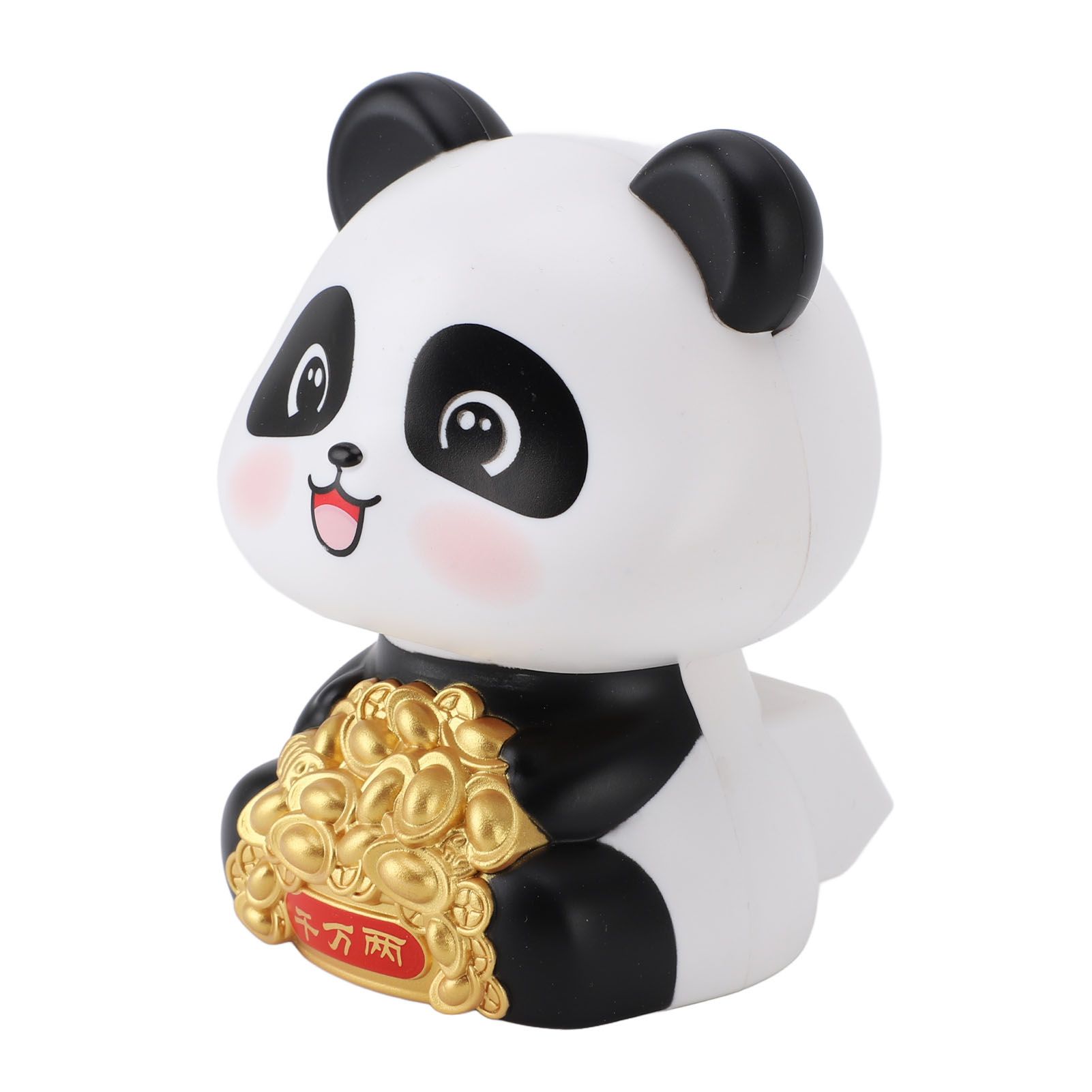 Solar Powered Panda Statue Ornament for Luck and Fortune Solar Nodding Panda view 9