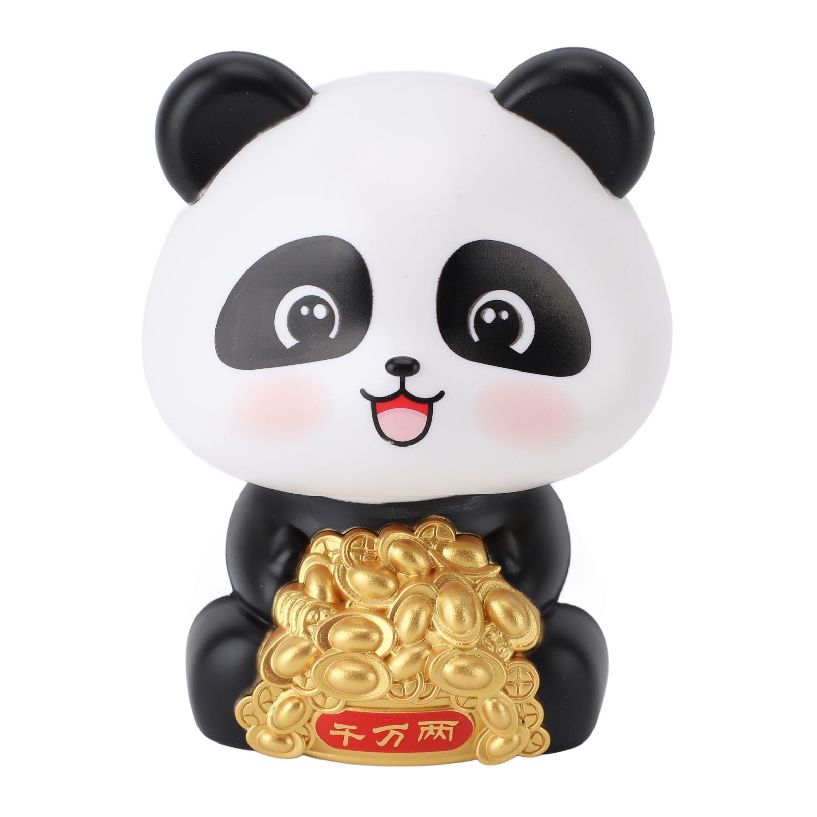 Solar Powered Panda Statue Ornament for Luck and Fortune Solar Nodding Panda view 10