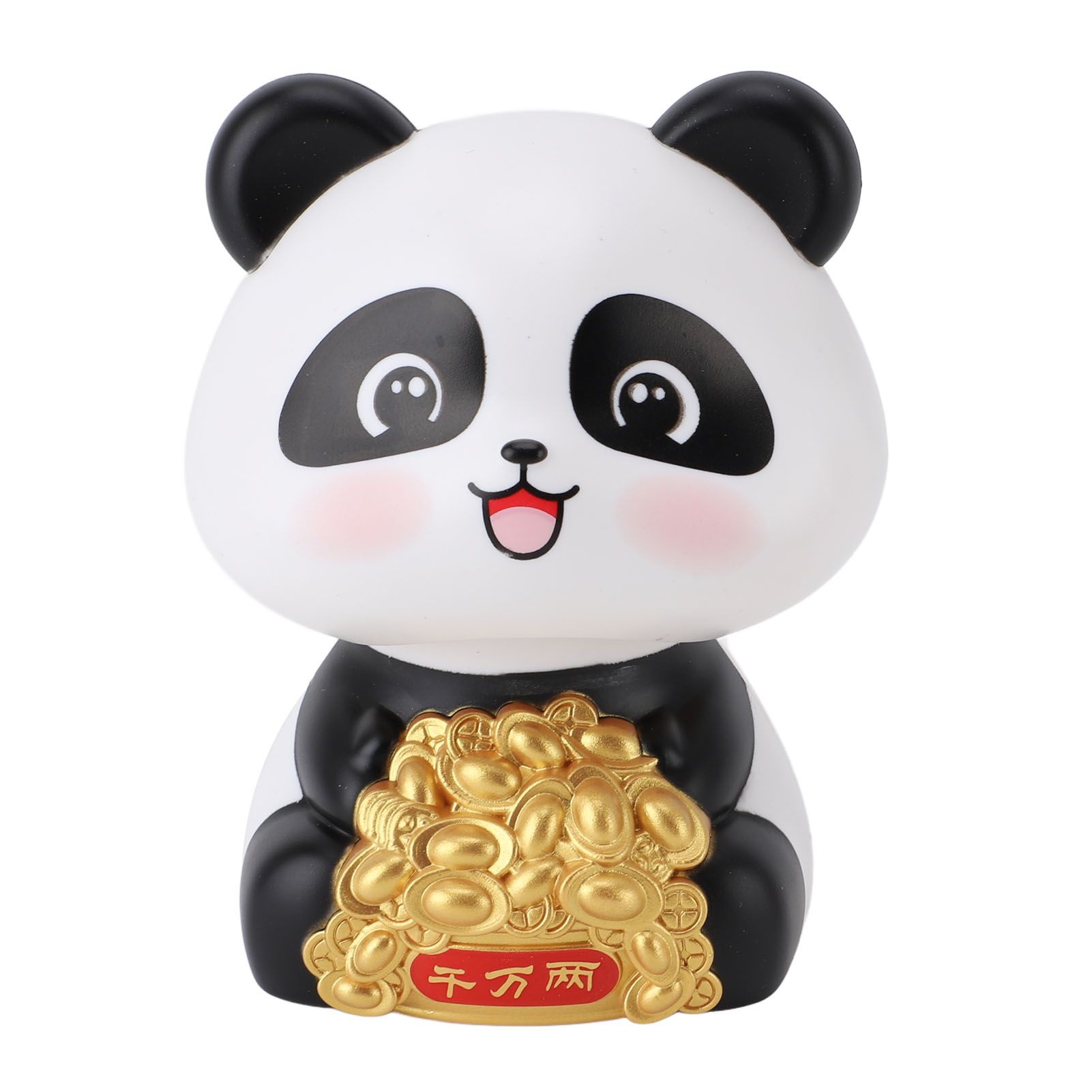 Solar Powered Panda Statue Ornament for Luck and Fortune Solar Nodding Panda view 11