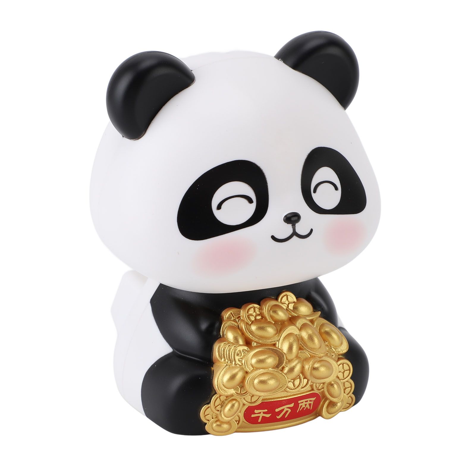 Solar Powered Panda Statue Ornament for Luck and Fortune Solar Nodding Panda view 4