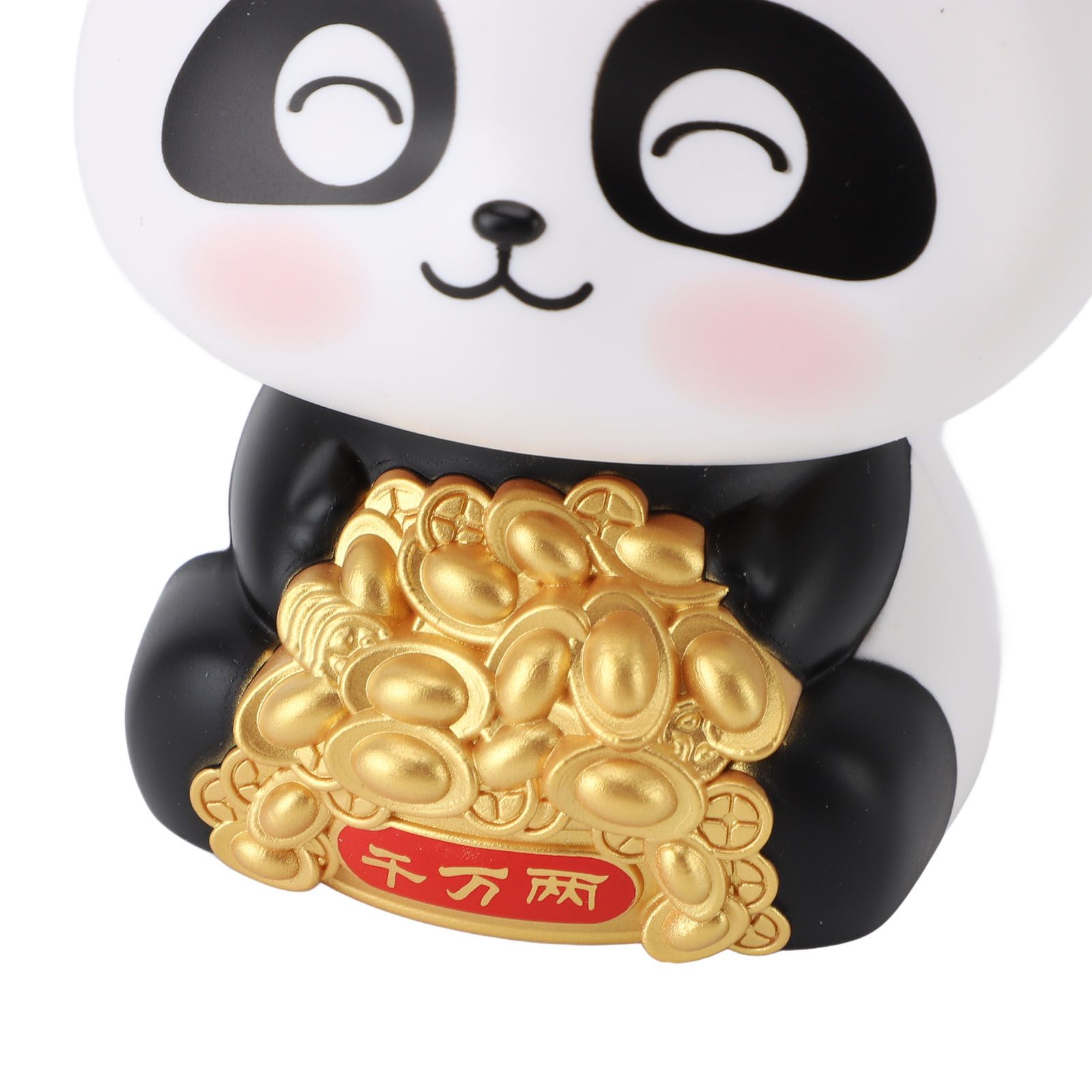 Solar Powered Panda Statue Ornament for Luck and Fortune Solar Nodding Panda view 5
