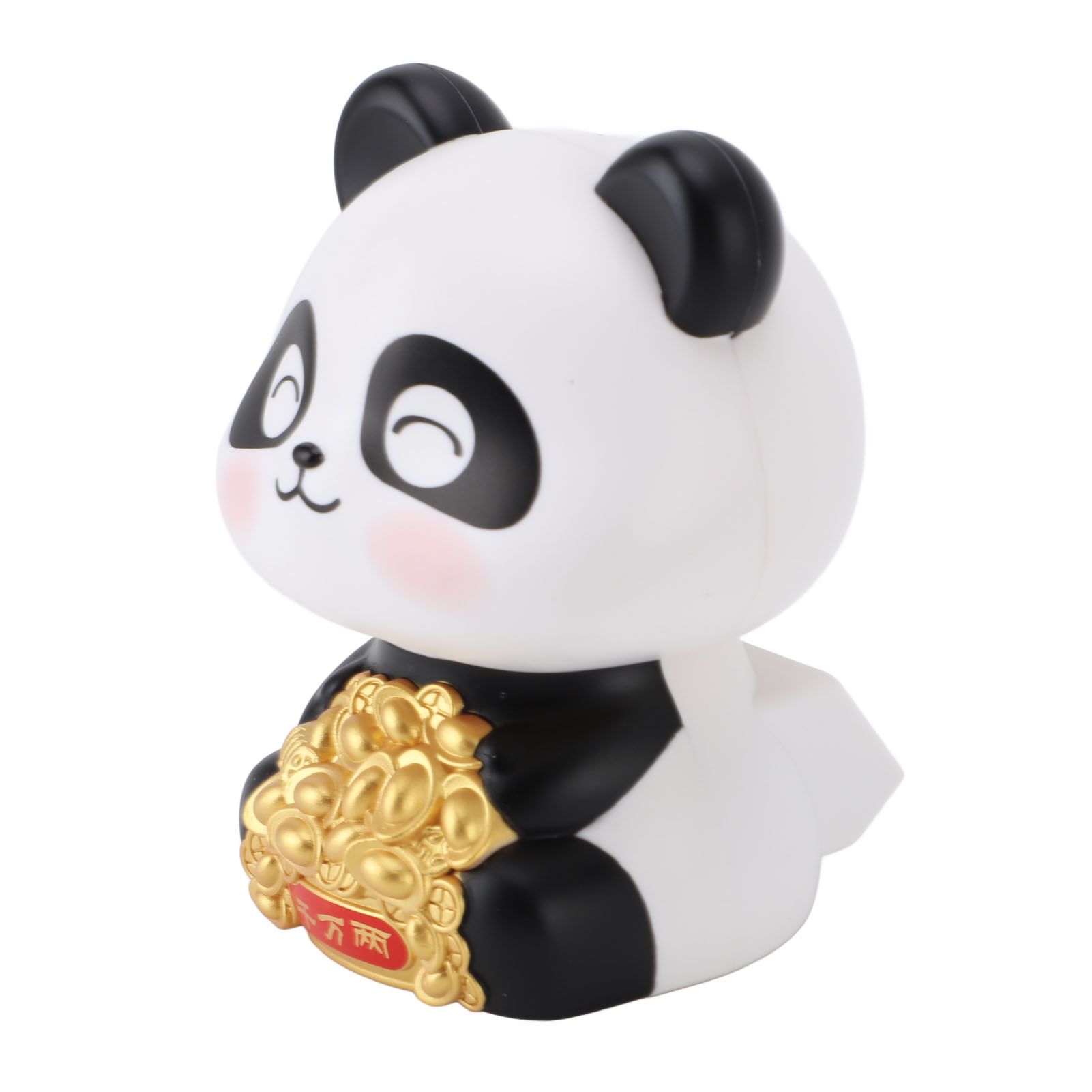 Solar Powered Panda Statue Ornament for Luck and Fortune Solar Nodding Panda view 6