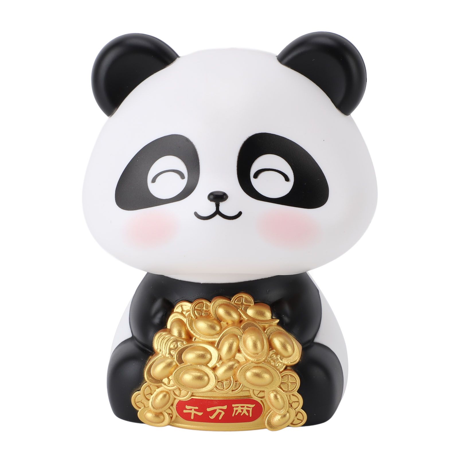 Solar Powered Panda Statue Ornament for Luck and Fortune Solar Nodding Panda view 8
