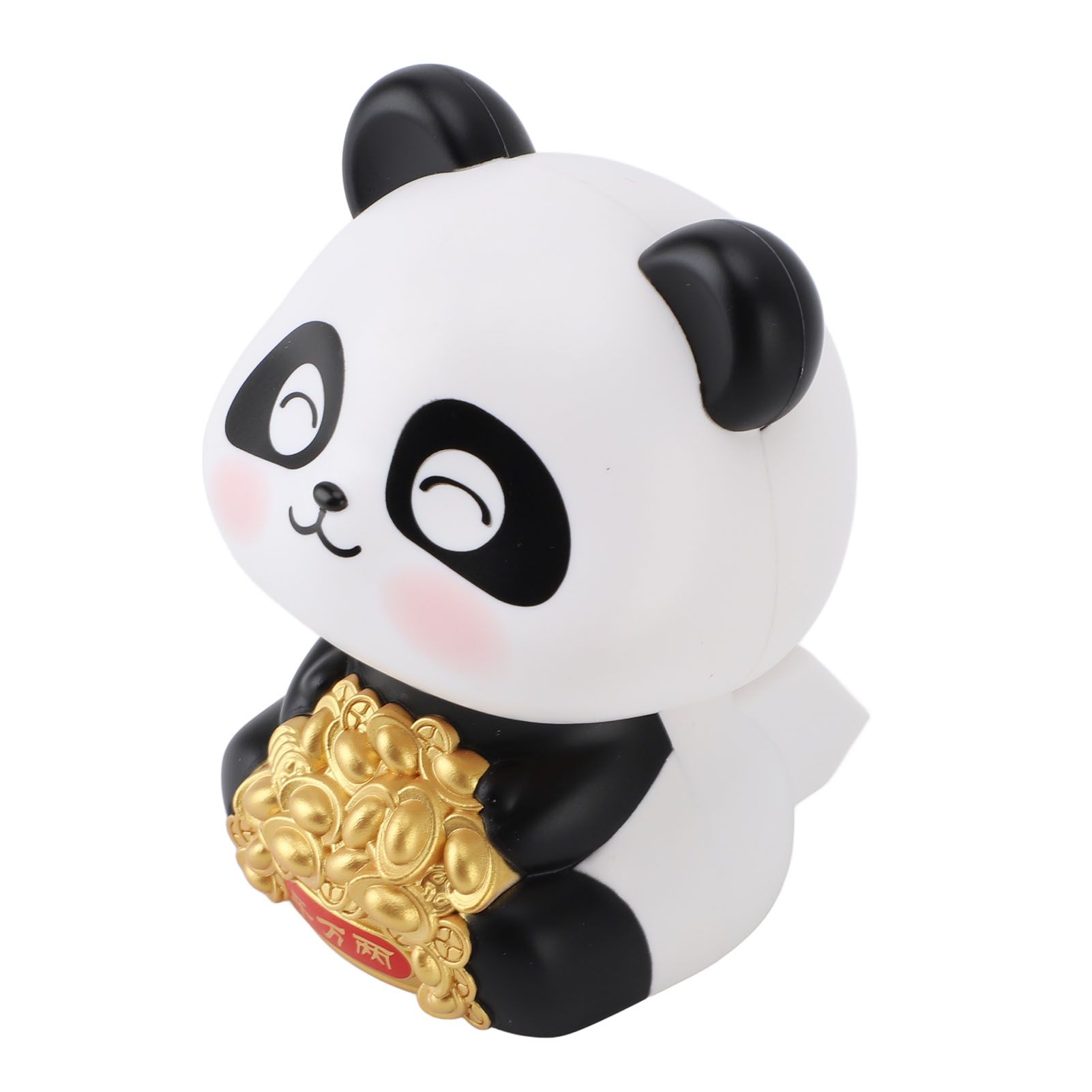 Solar Powered Panda Statue Ornament for Luck and Fortune Solar Nodding Panda view 10