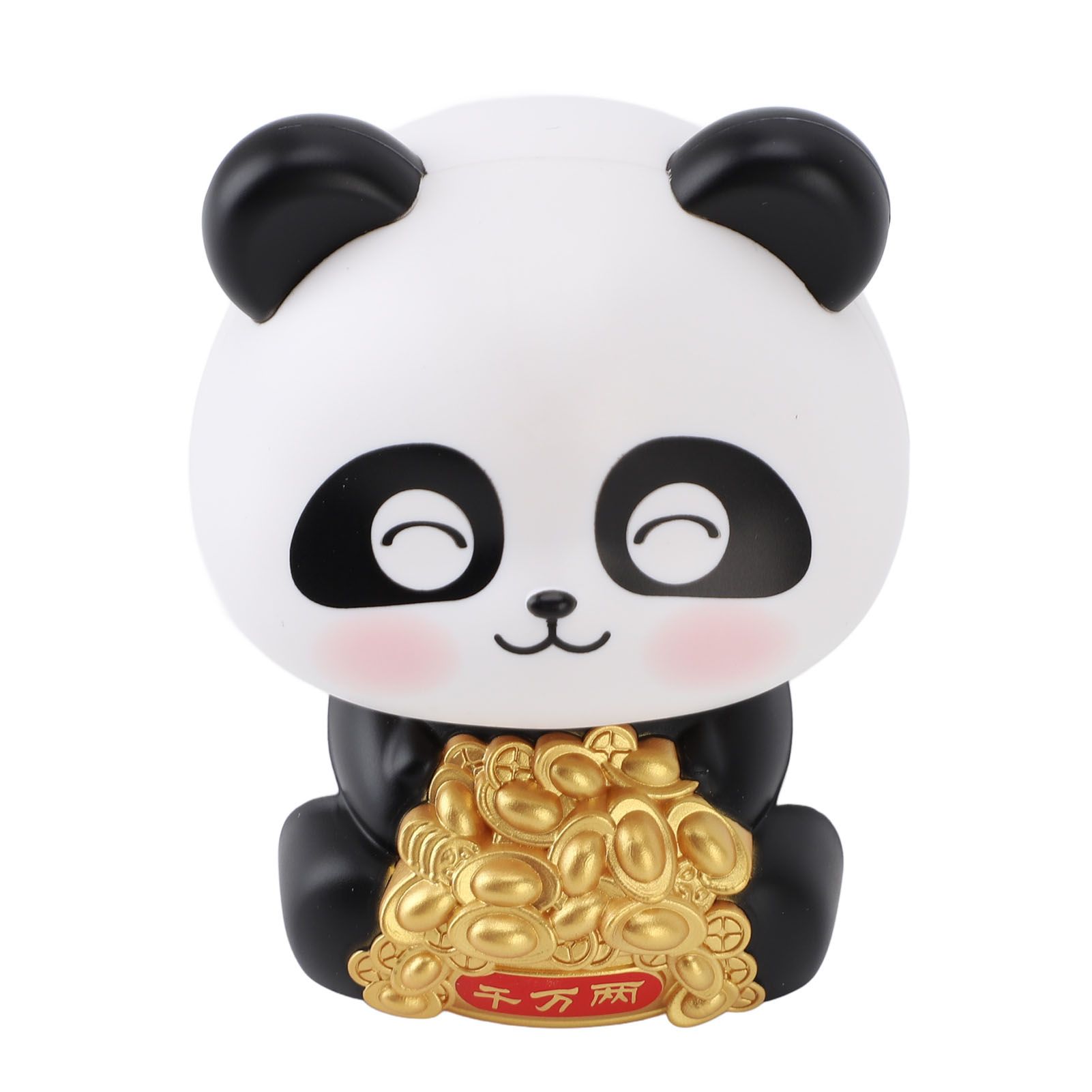 Solar Powered Panda Statue Ornament for Luck and Fortune Solar Nodding Panda view 11