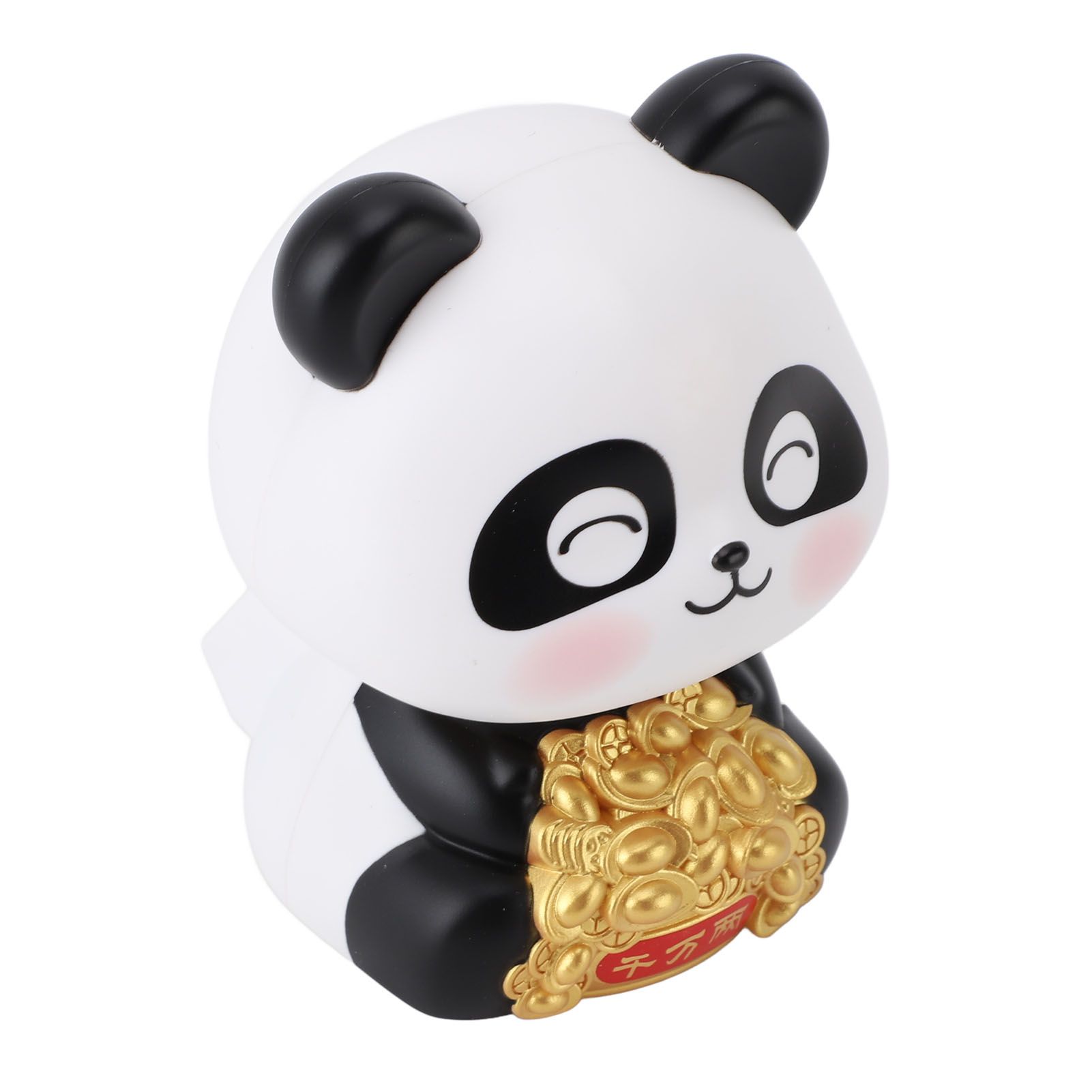 Solar Powered Panda Statue Ornament for Luck and Fortune Solar Nodding Panda view 12