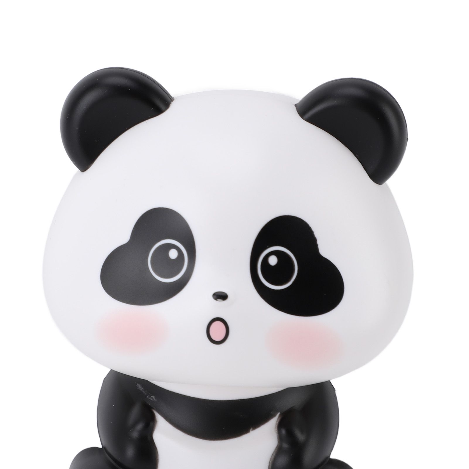 Solar Nodding Panda Figurine Decorative Luck Wealth Welcoming Animal Sculpture view 2