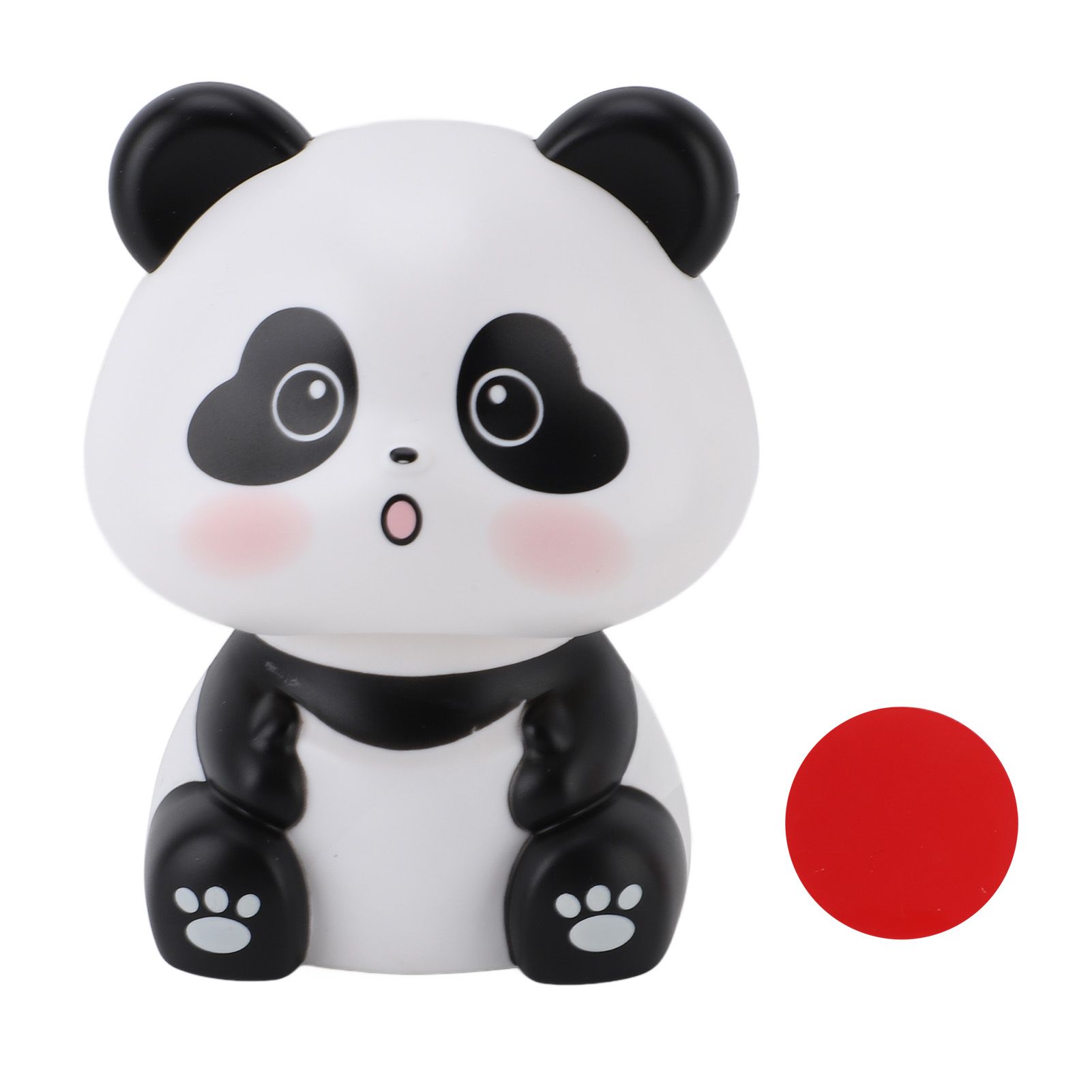 Solar Nodding Panda Figurine Decorative Luck Wealth Welcoming Animal Sculpture view 3