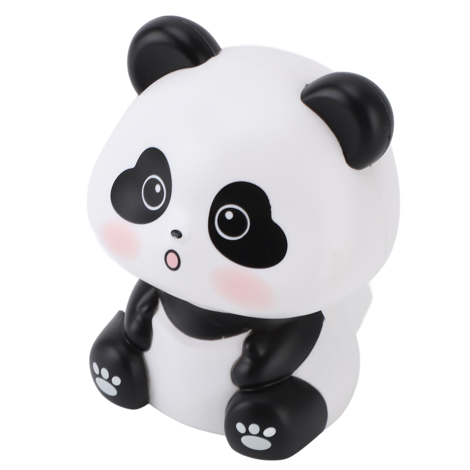 Solar Nodding Panda Figurine Decorative Luck Wealth Welcoming Animal Sculpture view 4