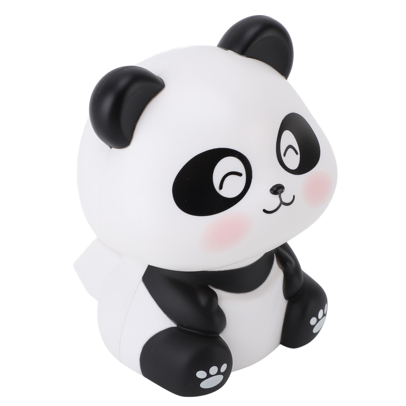 Solar Nodding Panda Figurine Decorative Luck Wealth Welcoming Animal Sculpture view 4