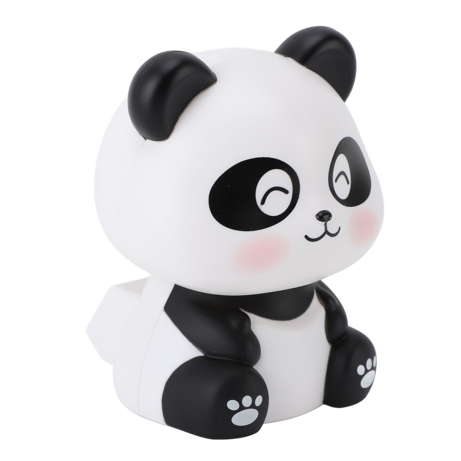 Solar Nodding Panda Figurine Decorative Luck Wealth Welcoming Animal Sculpture view 6