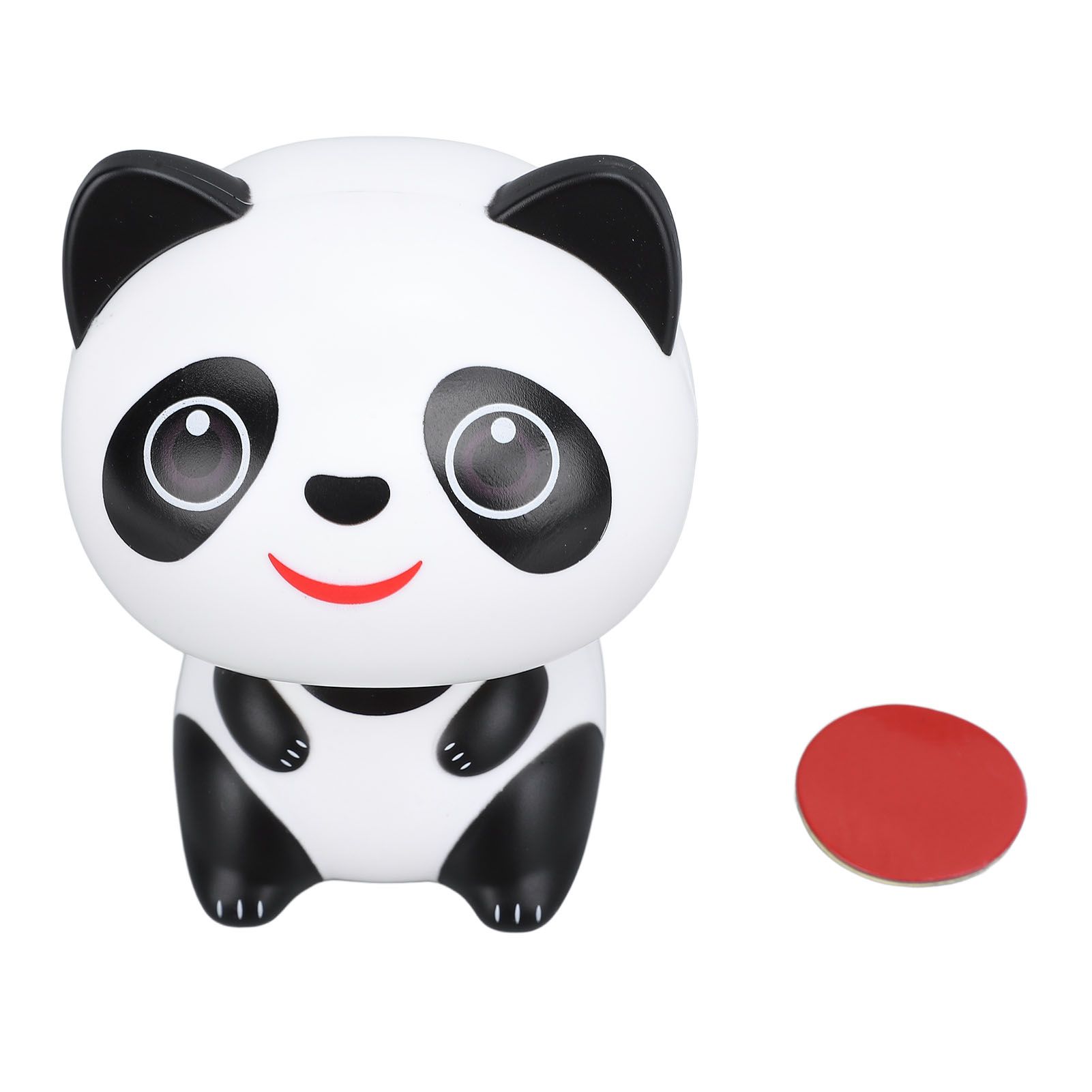Solar Powered Nodding Panda Figurine ABS Light Sensing Cute Smiling Panda Car view 3