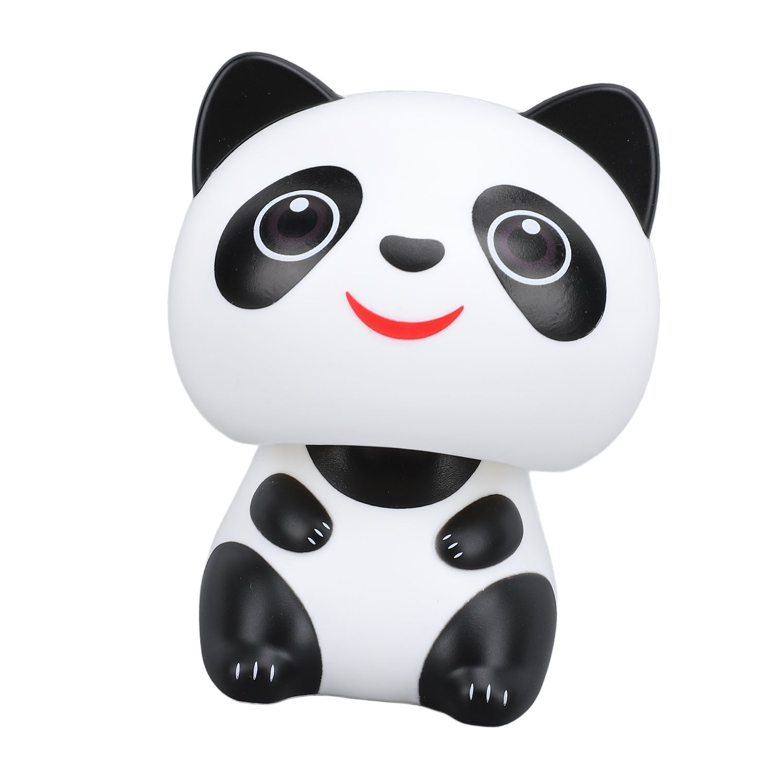 Solar Powered Nodding Panda Figurine ABS Light Sensing Cute Smiling Panda Car view 4