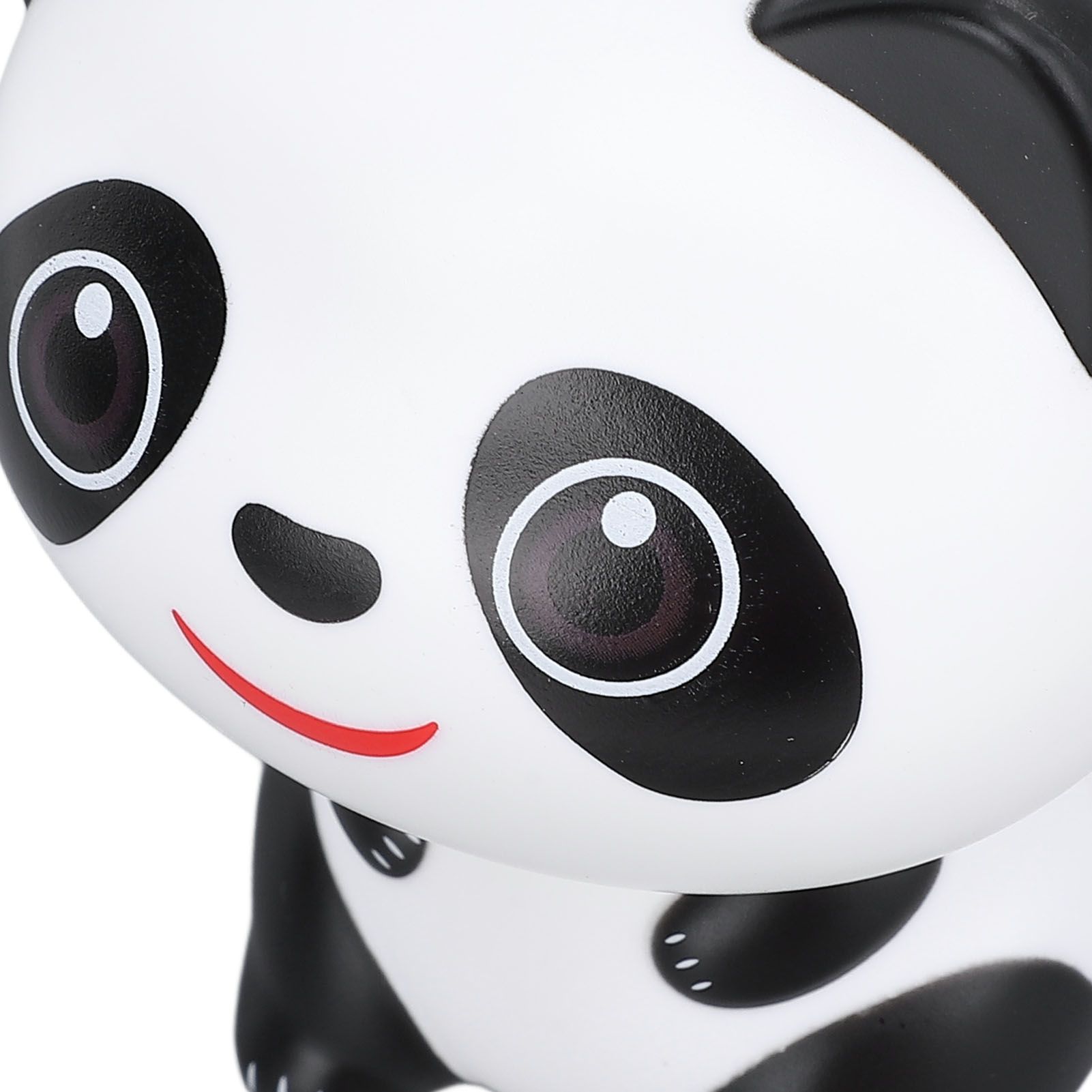 Solar Powered Nodding Panda Figurine ABS Light Sensing Cute Smiling Panda Car view 5