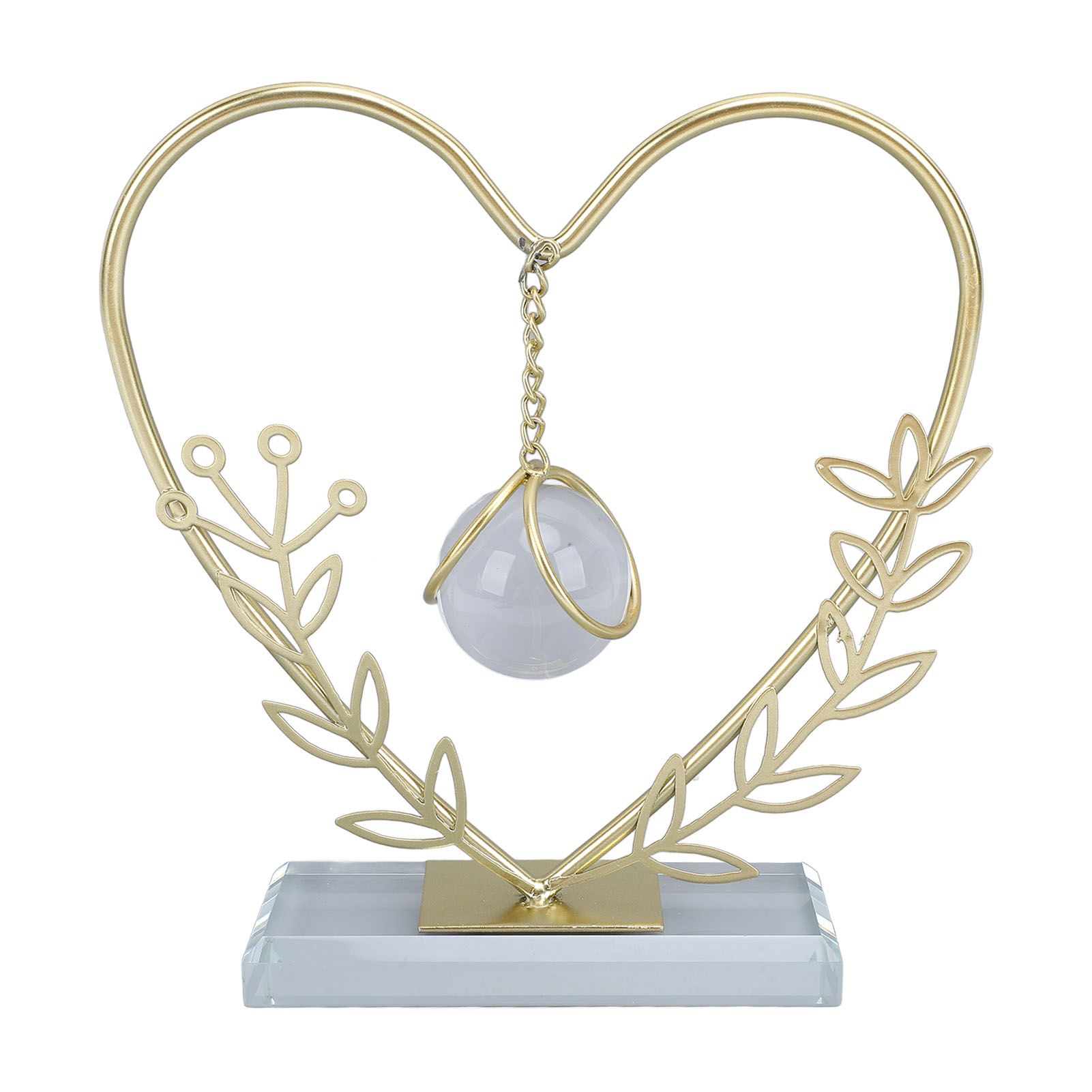 Metal Leaf Crystal Ball Decoration Creative Hand Soldered Iron Art Crystal view 11