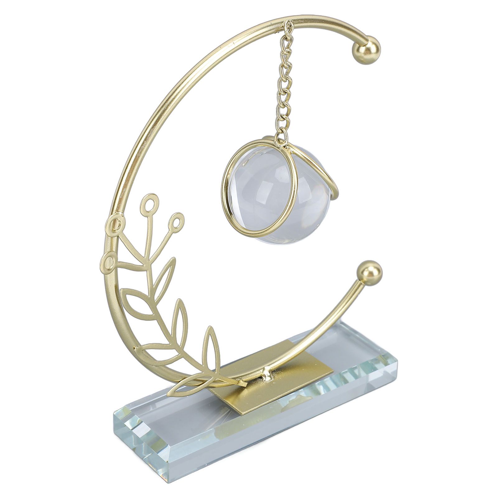 Metal Leaf Crystal Ball Decoration Creative Hand Soldered Iron Art Crystal view 11