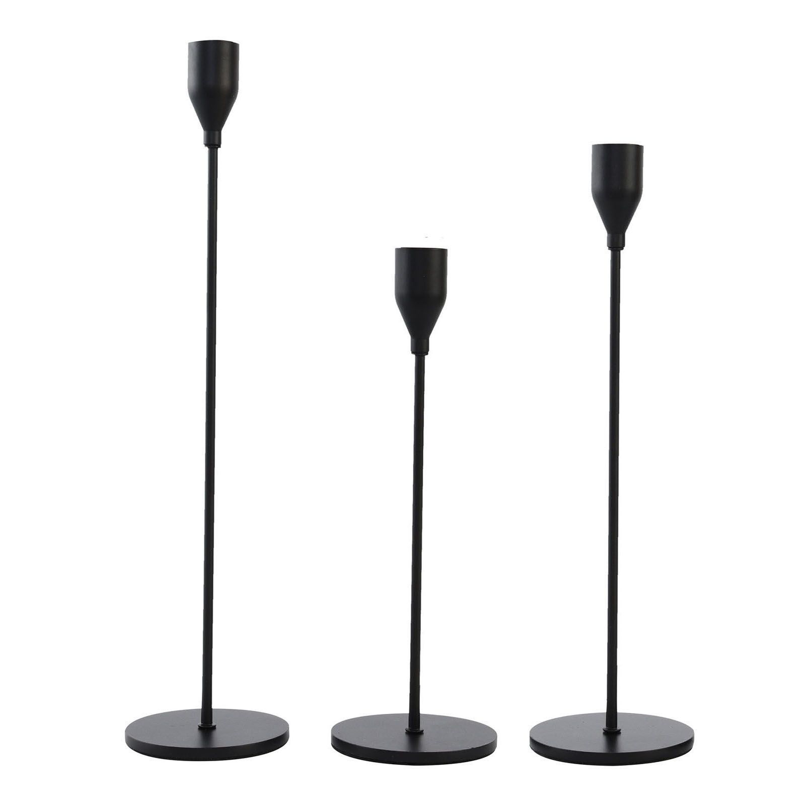 Candlestick Holders Set Iron Metal Modern Elegant Decorative Taper Candle view 6