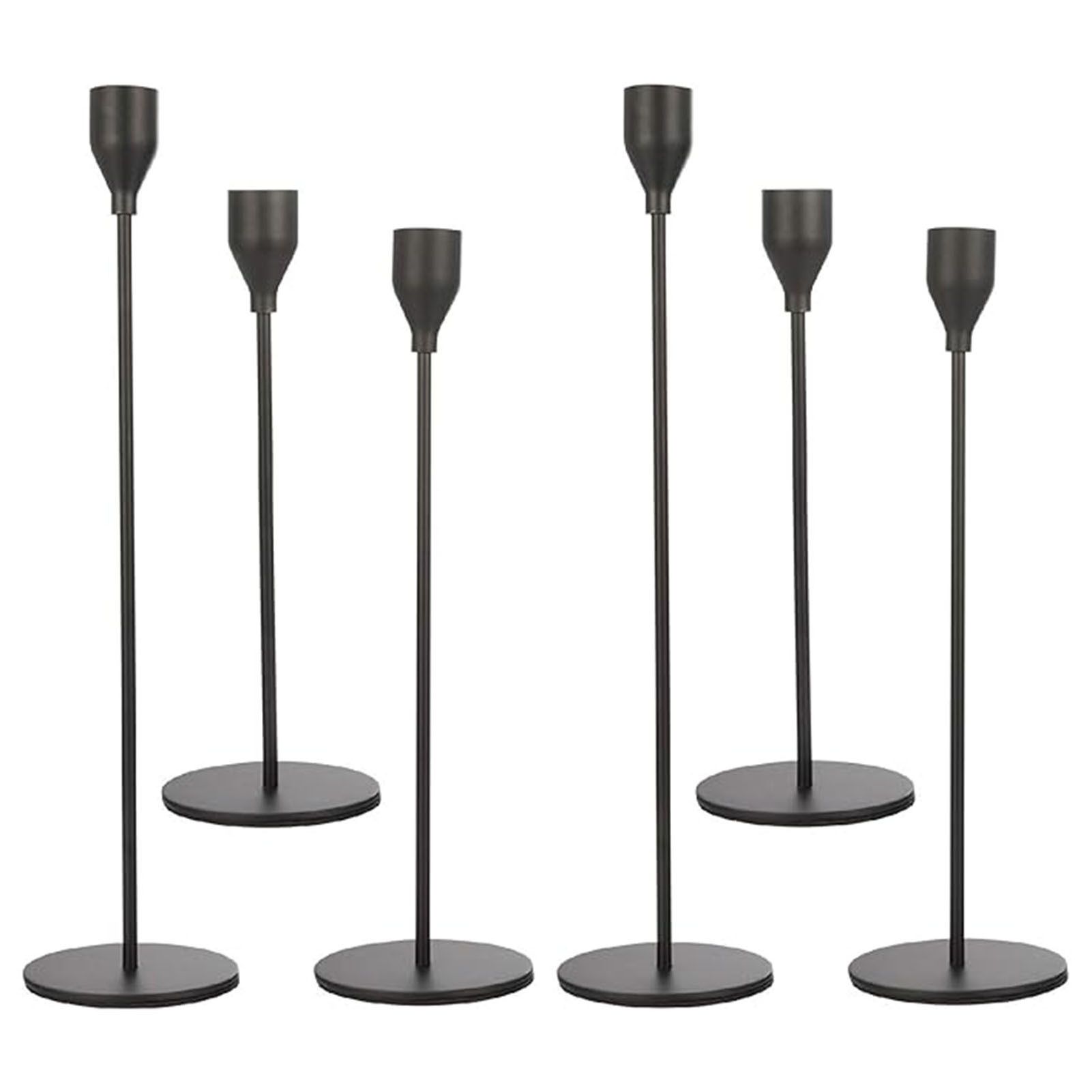 Candlestick Holders Set Iron Metal Modern Elegant Decorative Taper Candle