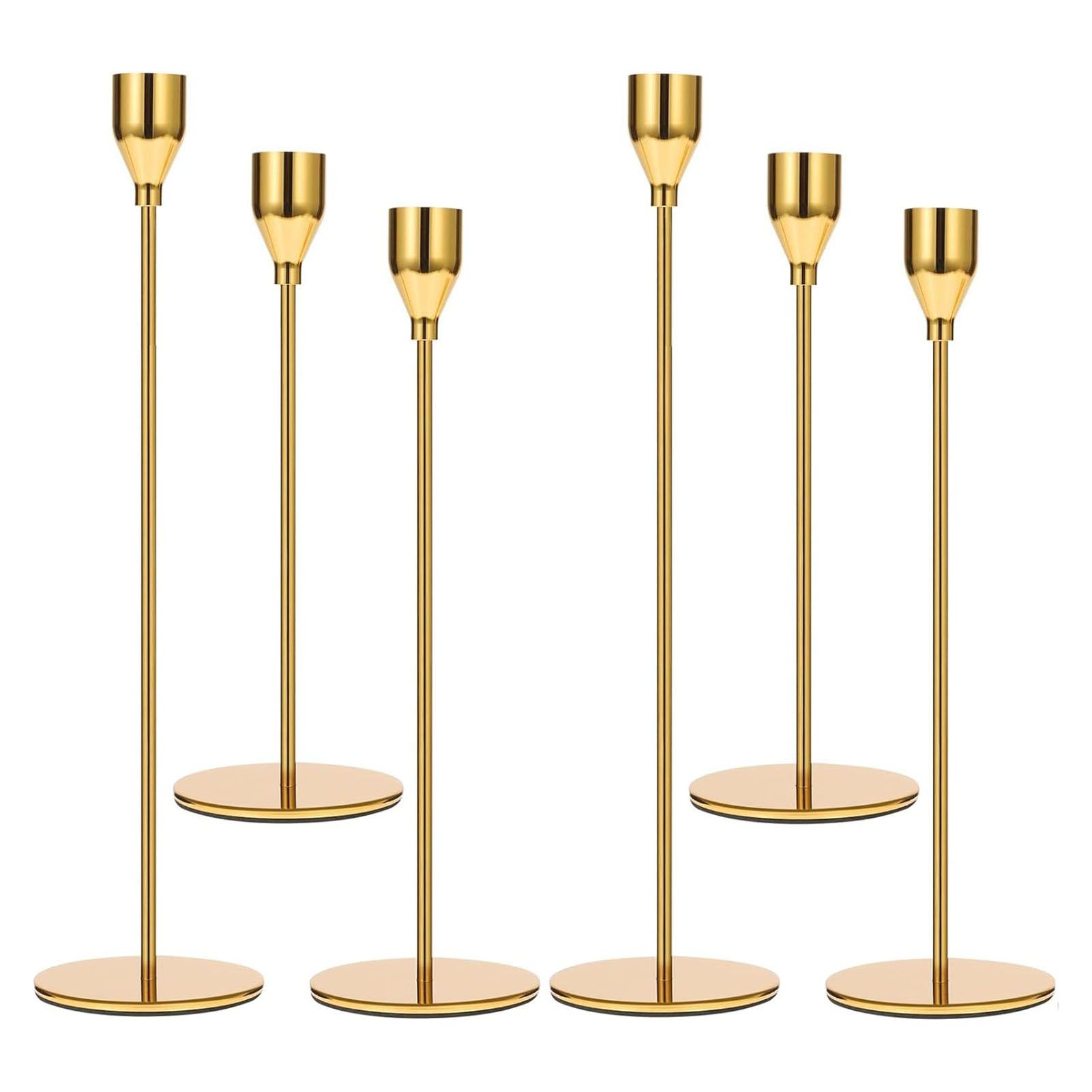 Candlestick Holders Set Iron Metal Modern Elegant Decorative Taper Candle