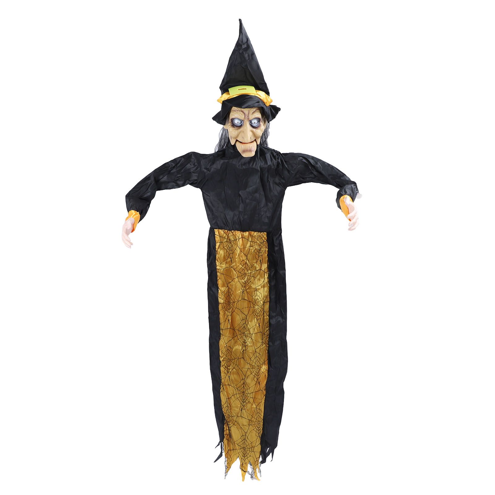 Hanging Witch Decoration Voice Controlled Outdoor Witch Props Ornament for view 3