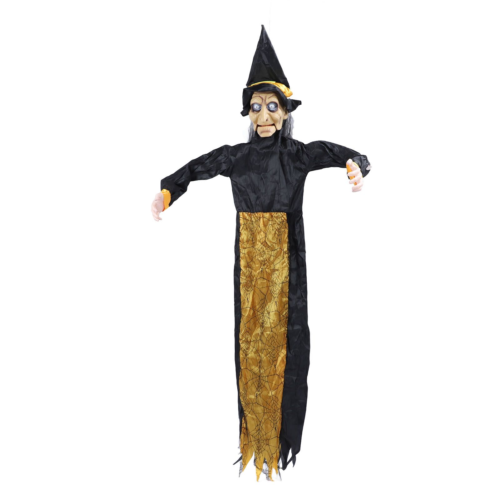 Hanging Witch Decoration Voice Controlled Outdoor Witch Props Ornament for view 4