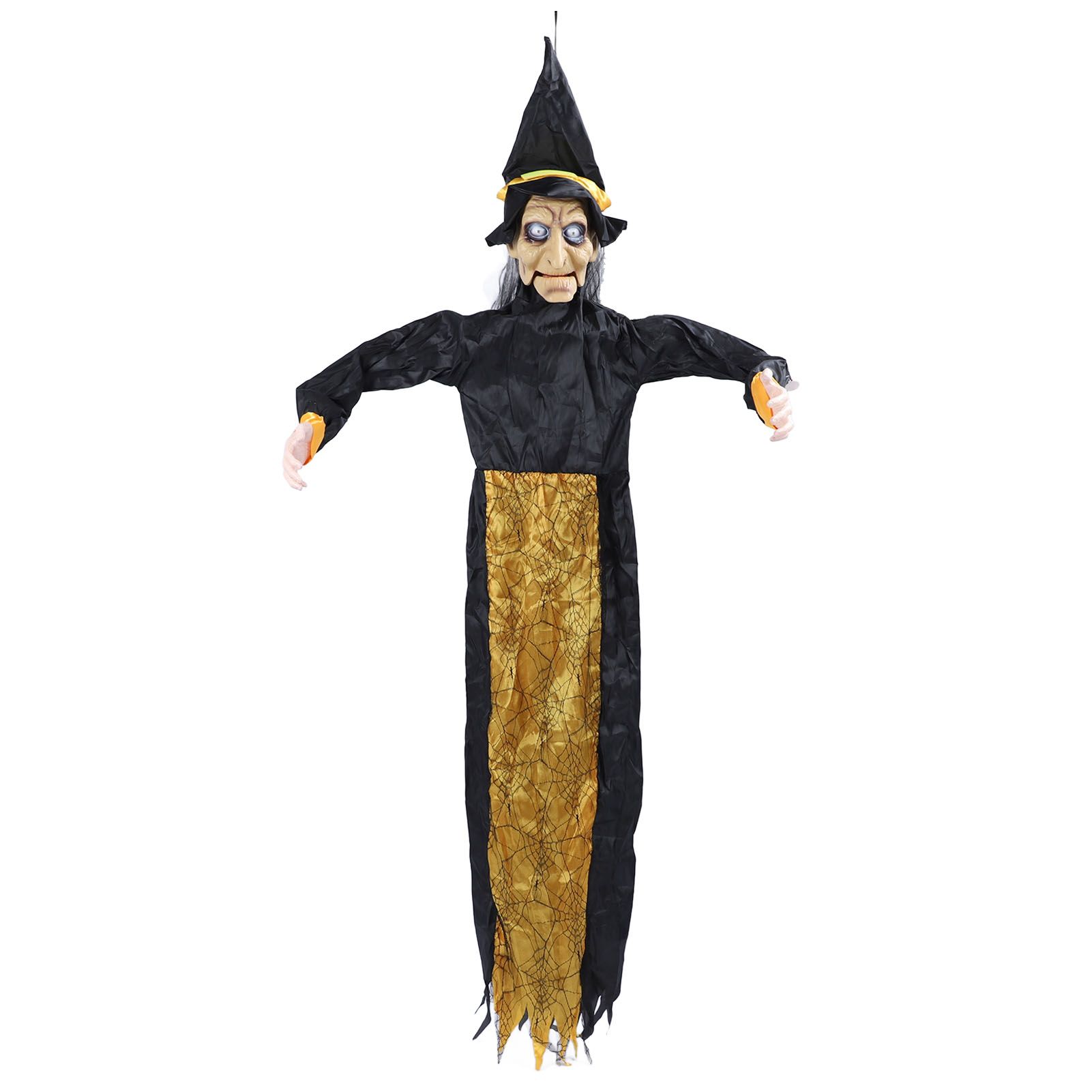Hanging Witch Decoration Voice Controlled Outdoor Witch Props Ornament for view 6
