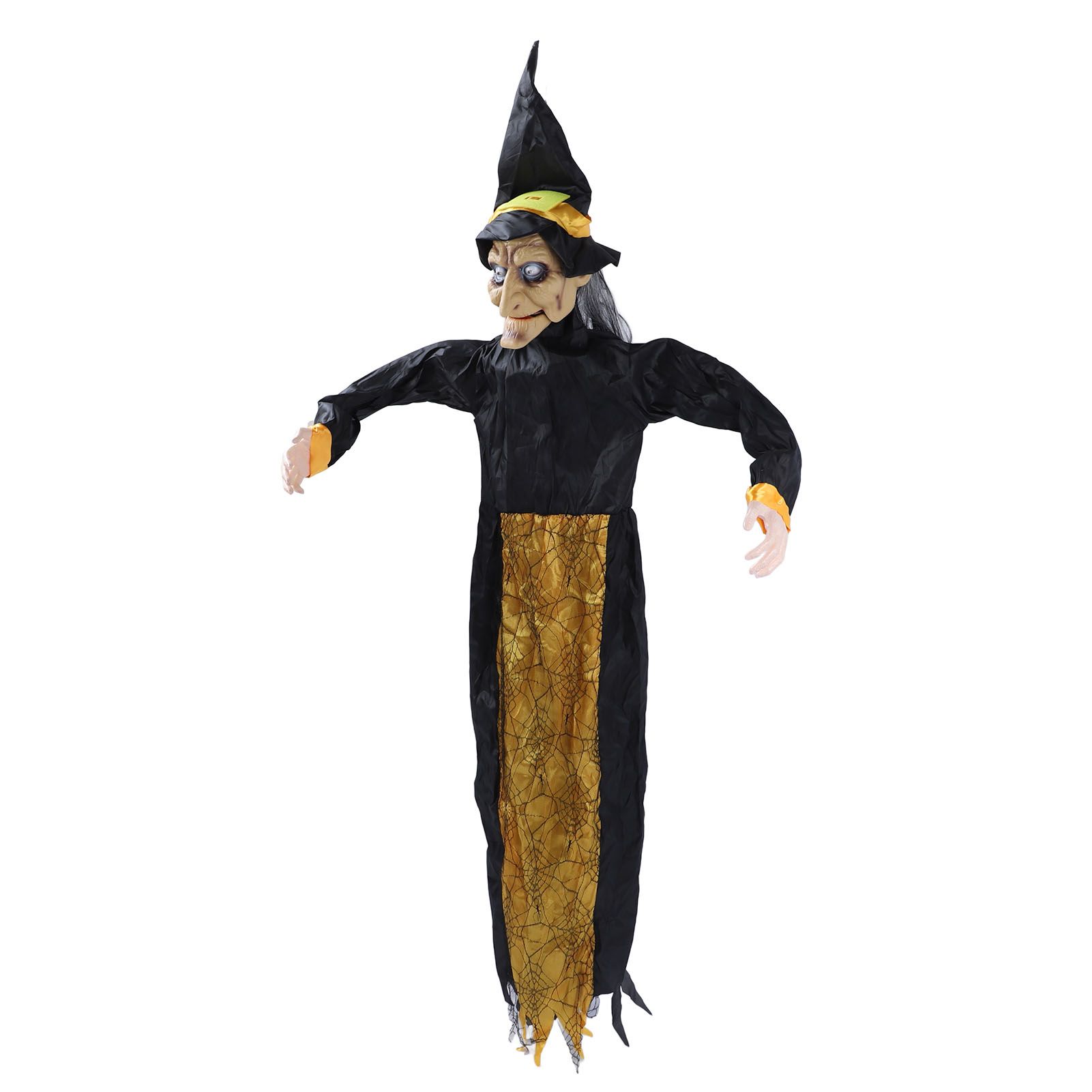 Hanging Witch Decoration Voice Controlled Outdoor Witch Props Ornament for view 8