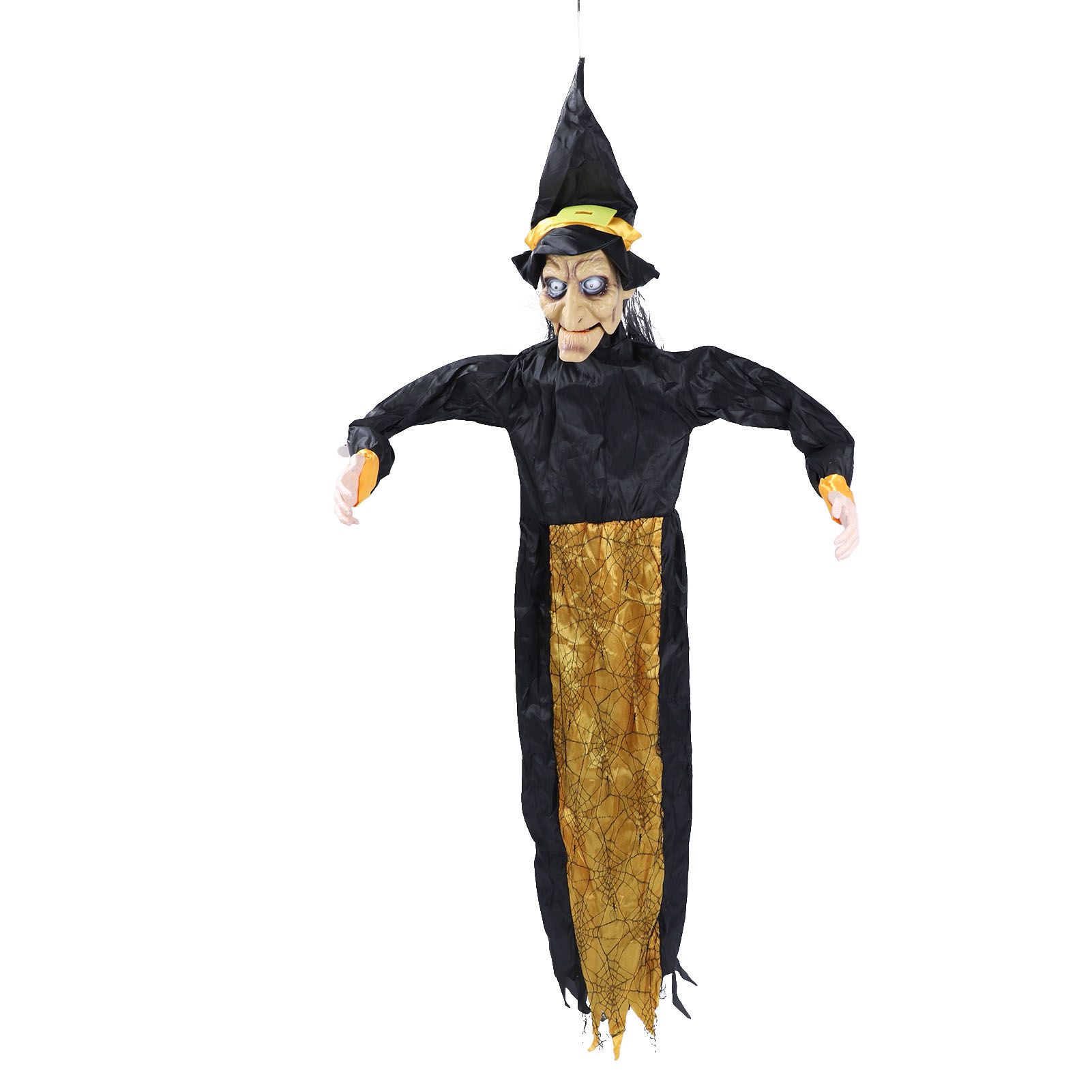 Hanging Witch Decoration Voice Controlled Outdoor Witch Props Ornament for view 10