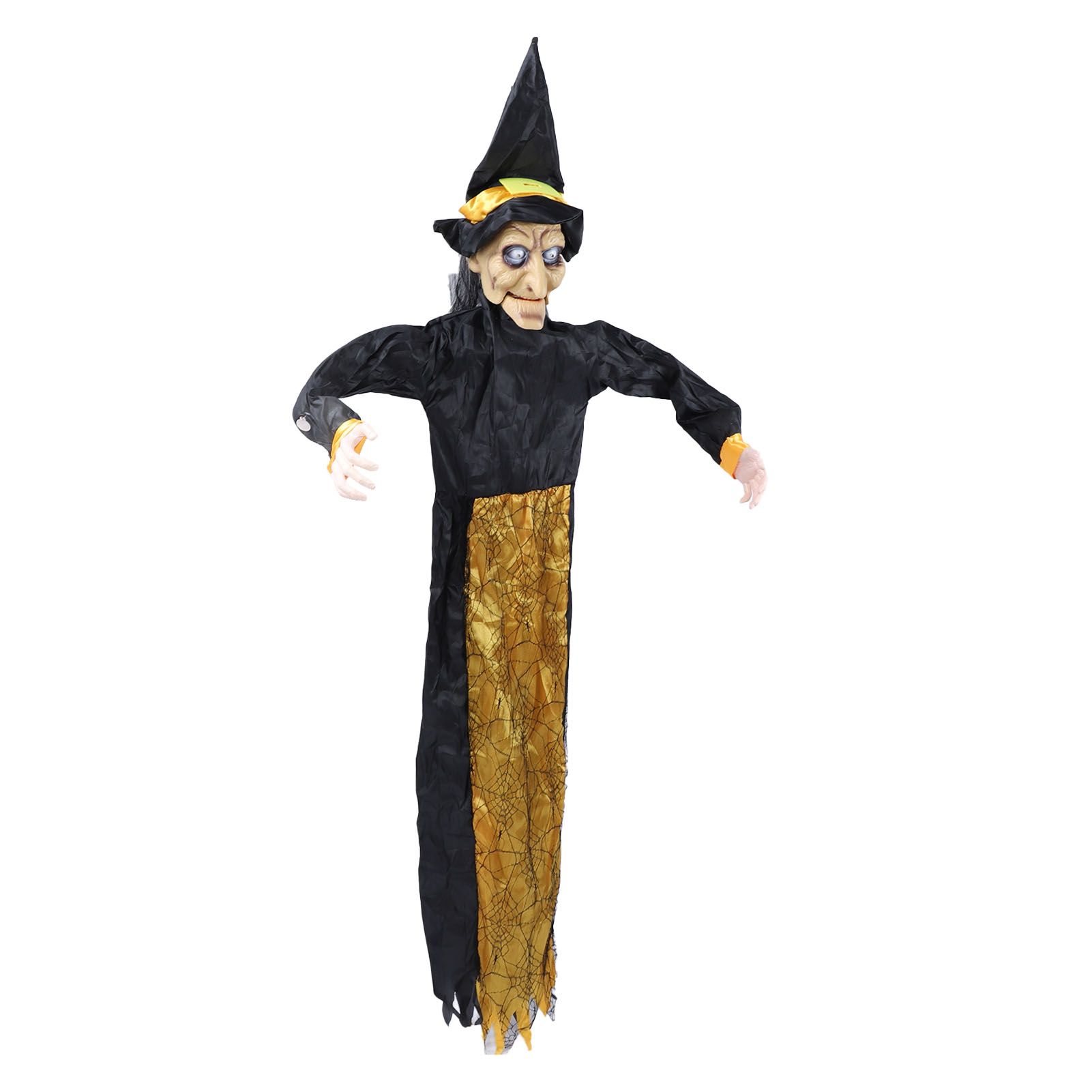 Hanging Witch Decoration Voice Controlled Outdoor Witch Props Ornament for view 11