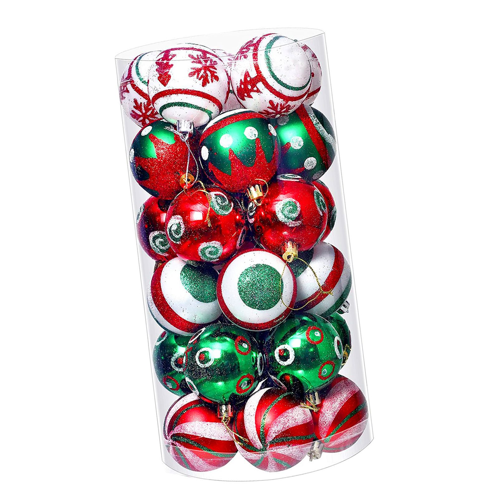30PCS Xmas Balls Ornaments 2.4 Inch Plastic Multi Color Xmas Tree Hanging — image 1