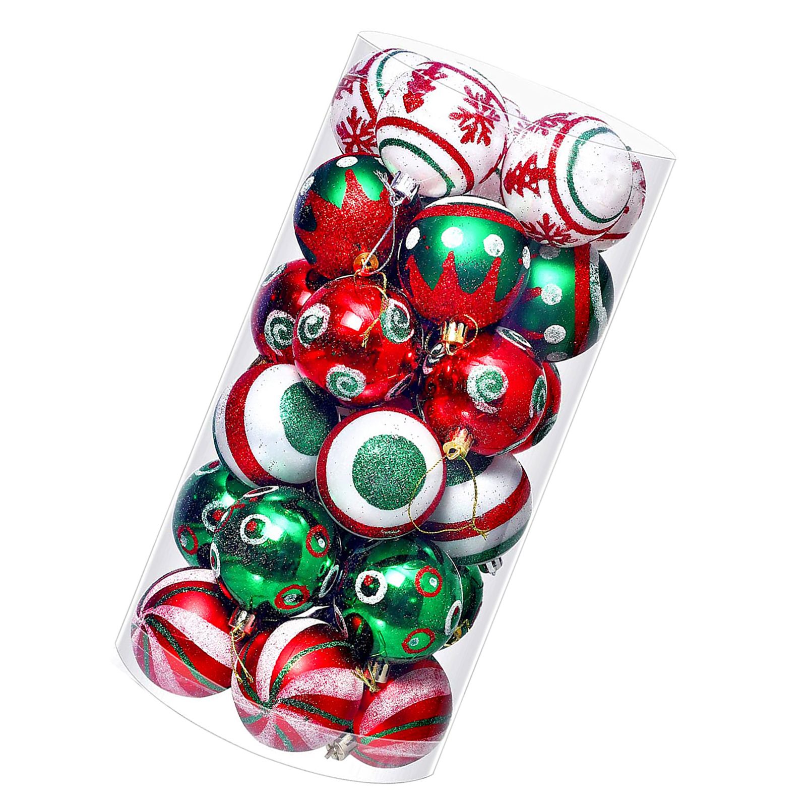 30PCS Xmas Balls Ornaments 2.4 Inch Plastic Multi Color Xmas Tree Hanging view 9
