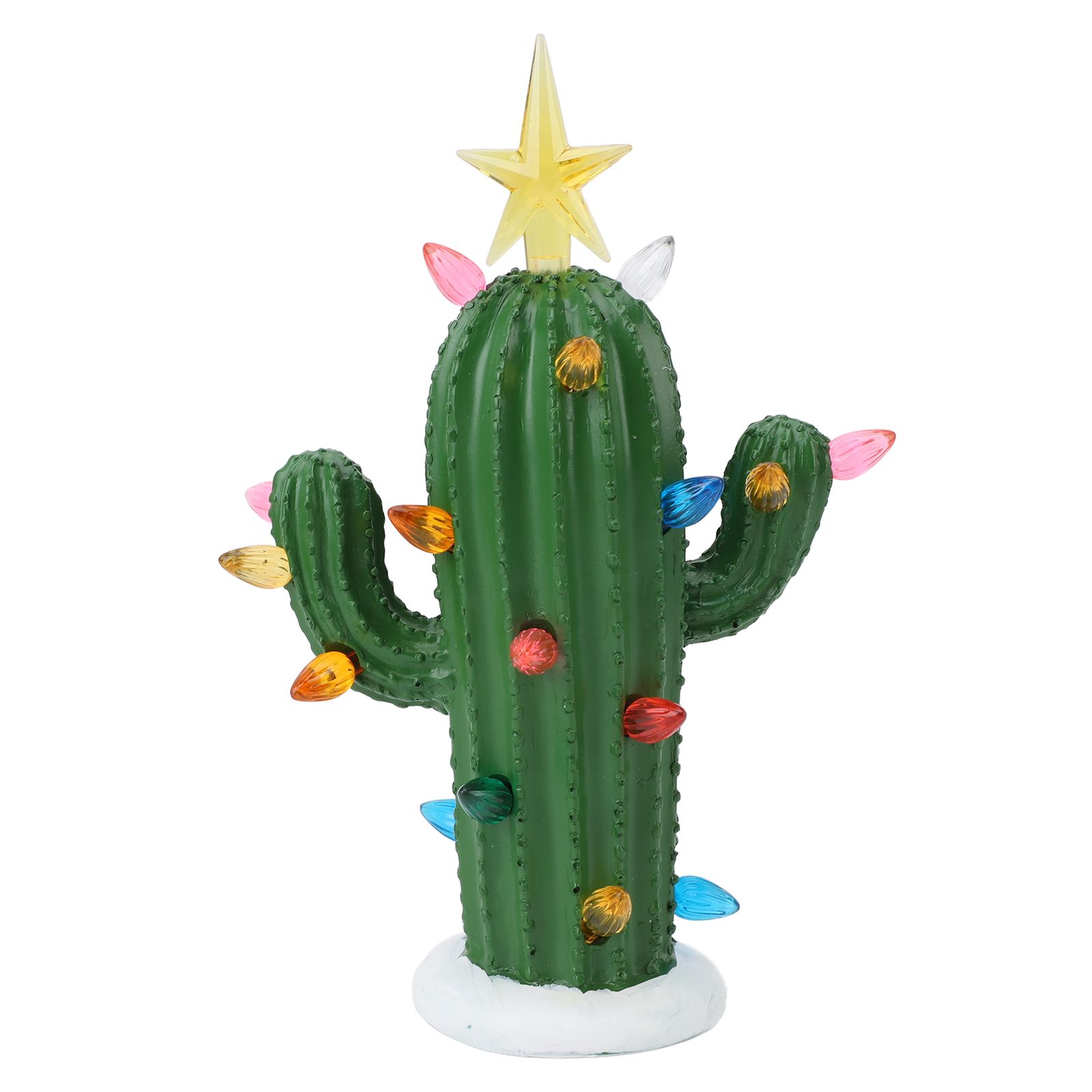 Cactus Night Light Resin Glowing Decorative Cactus Ornament Table Lamp for view 3